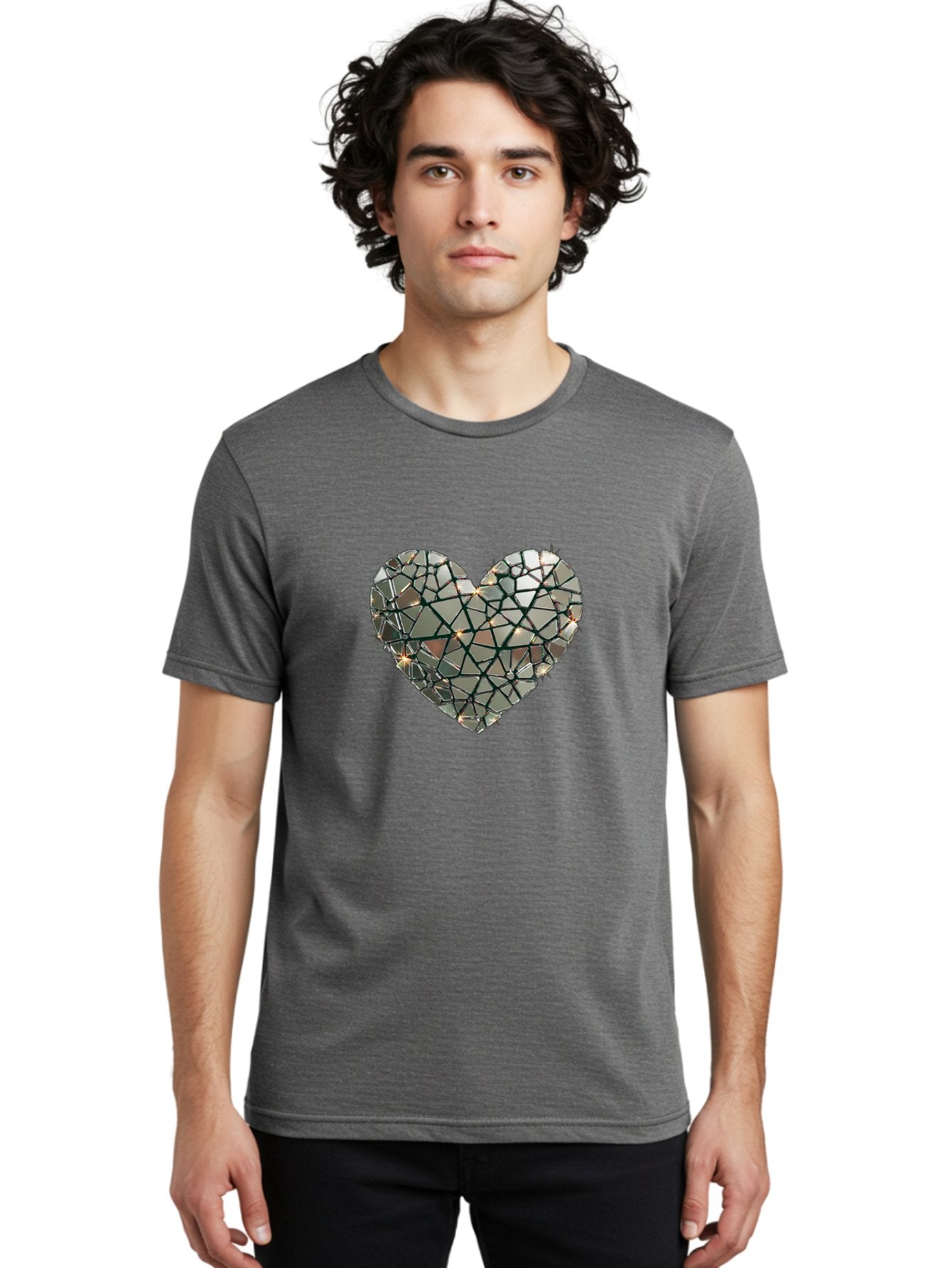 Shattered-Mirror-Heart Men'S Graphic Tee, 100% Cotton, Comfortable Casual Summer Wear, Machine Washable, Vintage Camera, Old Camera, Antique Camera, Black Camera, Classic Photography, Photography Equipment, Nostalgic Device, Film Camera, Bal299 23