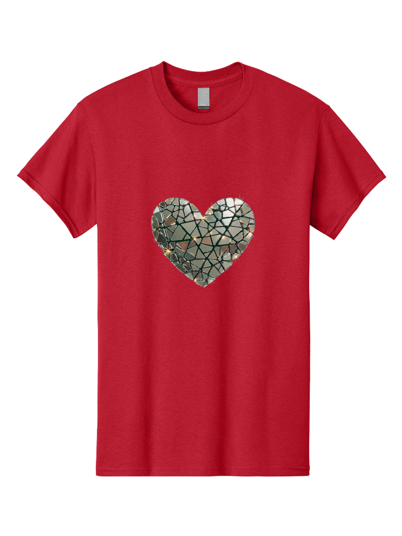 Shattered-Mirror-Heart Men'S Graphic Tee, 100% Cotton, Comfortable Casual Summer Wear, Machine Washable, Vintage Camera, Old Camera, Antique Camera, Black Camera, Classic Photography, Photography Equipment, Nostalgic Device, Film Camera, Bal299