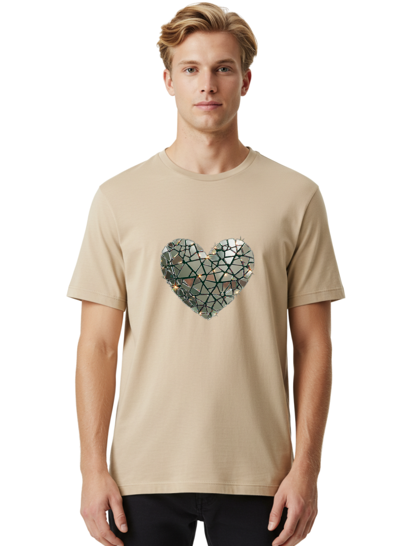 Shattered-Mirror-Heart Men'S Graphic Tee, 100% Cotton, Comfortable Casual Summer Wear, Machine Washable, Vintage Camera, Old Camera, Antique Camera, Black Camera, Classic Photography, Photography Equipment, Nostalgic Device, Film Camera, Bal299 22