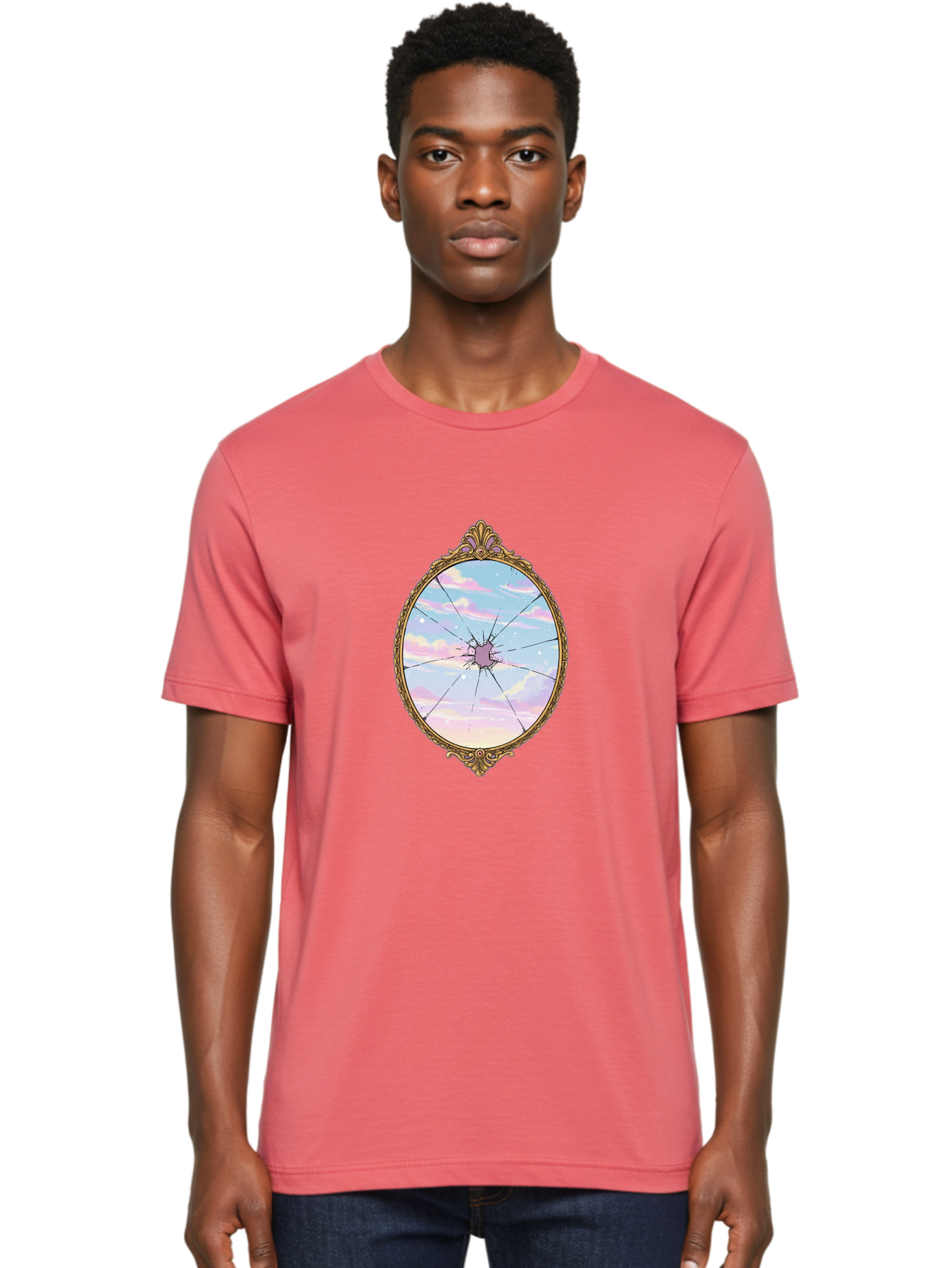 Shattered-Mirror-Sky Men'S Graphic Tee, 100% Cotton, Comfortable Casual Summer Wear, Machine Washable, Vintage Camera, Old Camera, Antique Camera, Black Camera, Classic Photography, Photography Equipment, Nostalgic Device, Film Camera, Bal300 21