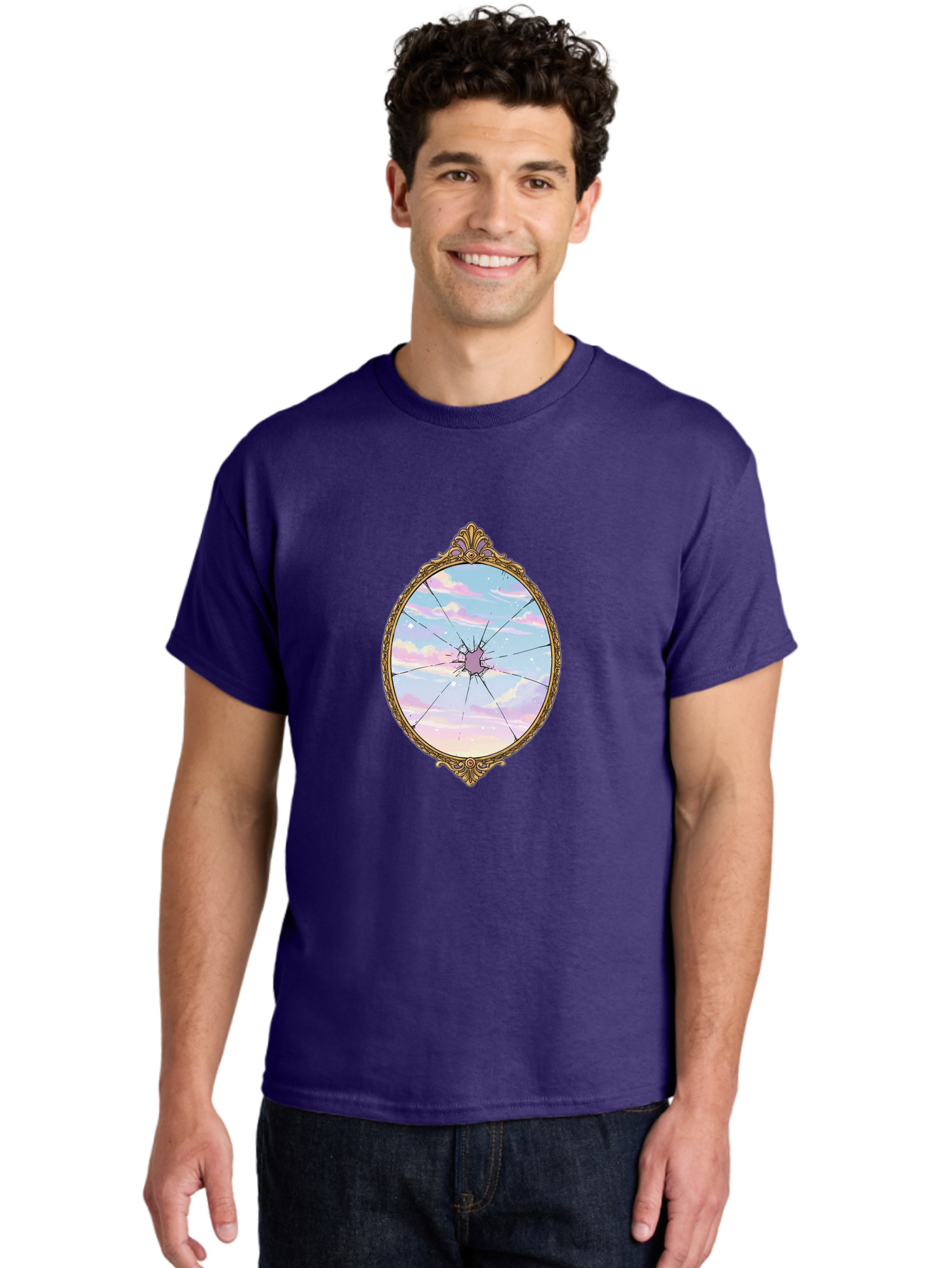 Shattered-Mirror-Sky Men'S Graphic Tee, 100% Cotton, Comfortable Casual Summer Wear, Machine Washable, Vintage Camera, Old Camera, Antique Camera, Black Camera, Classic Photography, Photography Equipment, Nostalgic Device, Film Camera, Bal300 30