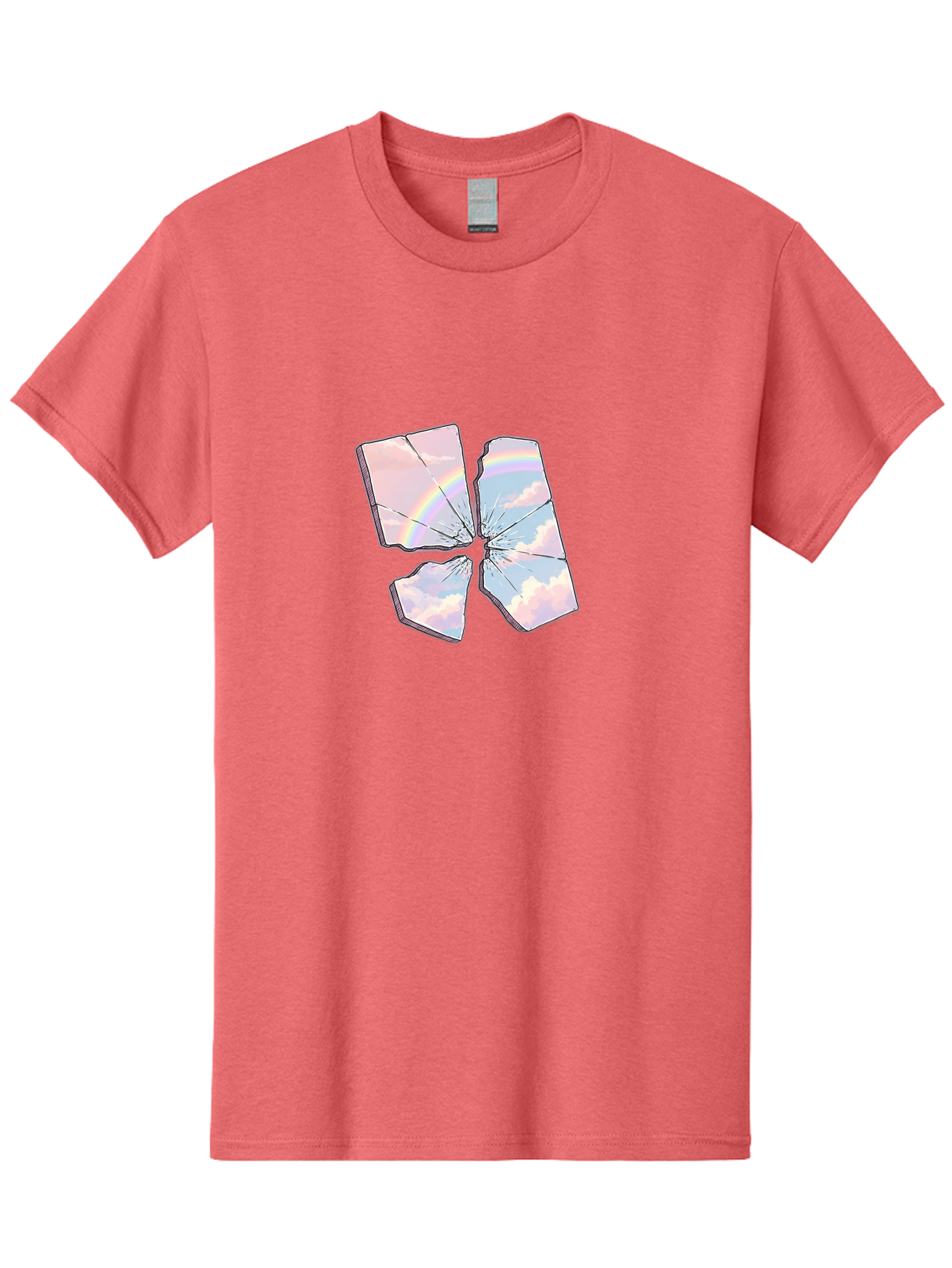 Shattered-Plate-With-Rainbow Men'S Graphic Tee, 100% Cotton, Comfortable Casual Summer Wear, Machine Washable, Vintage Camera, Old Camera, Antique Camera, Black Camera, Classic Photography, Photography Equipment, Nostalgic Device, Film Camera, Bal303 4