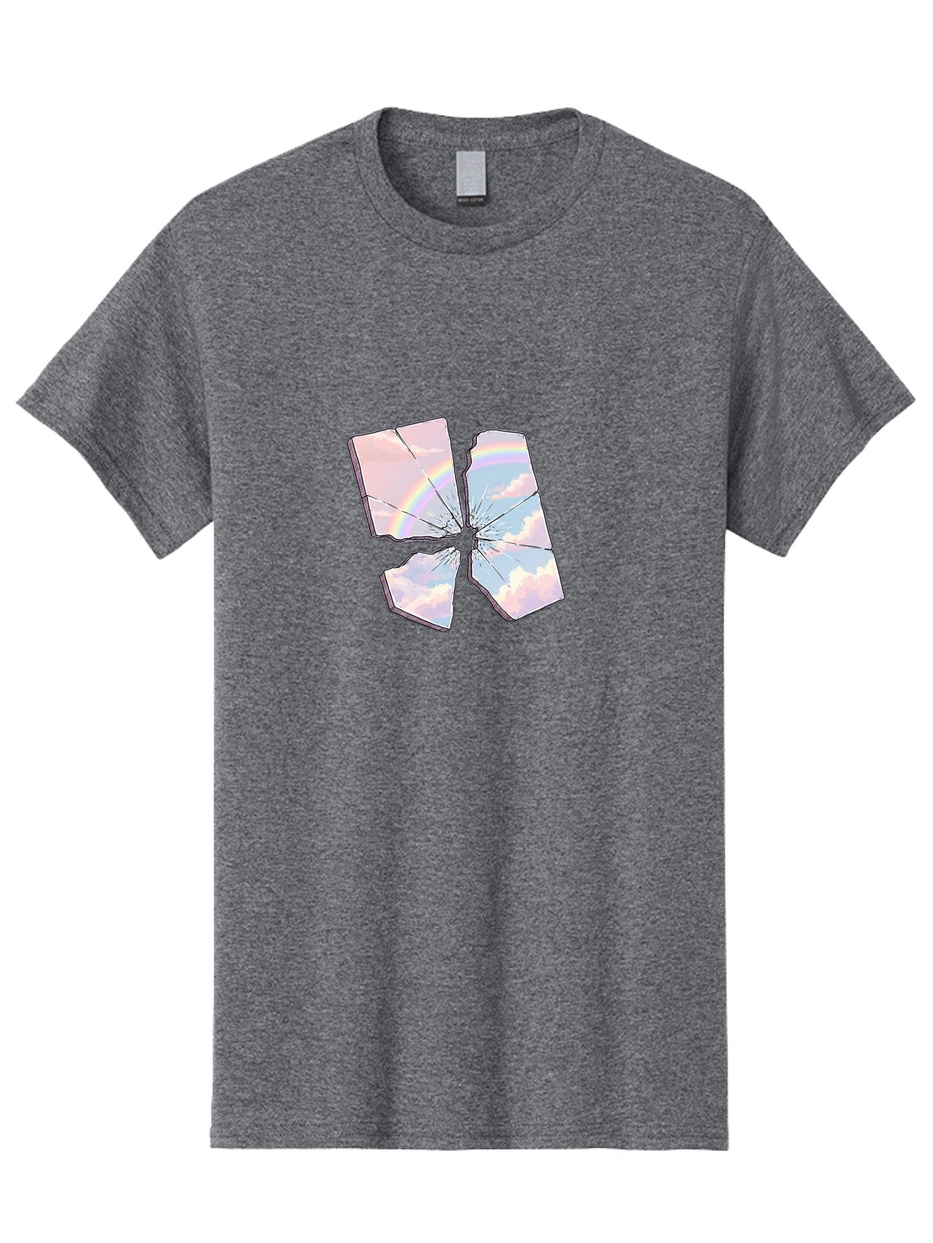 Shattered-Plate-With-Rainbow Men'S Graphic Tee, 100% Cotton, Comfortable Casual Summer Wear, Machine Washable, Vintage Camera, Old Camera, Antique Camera, Black Camera, Classic Photography, Photography Equipment, Nostalgic Device, Film Camera, Bal303 4