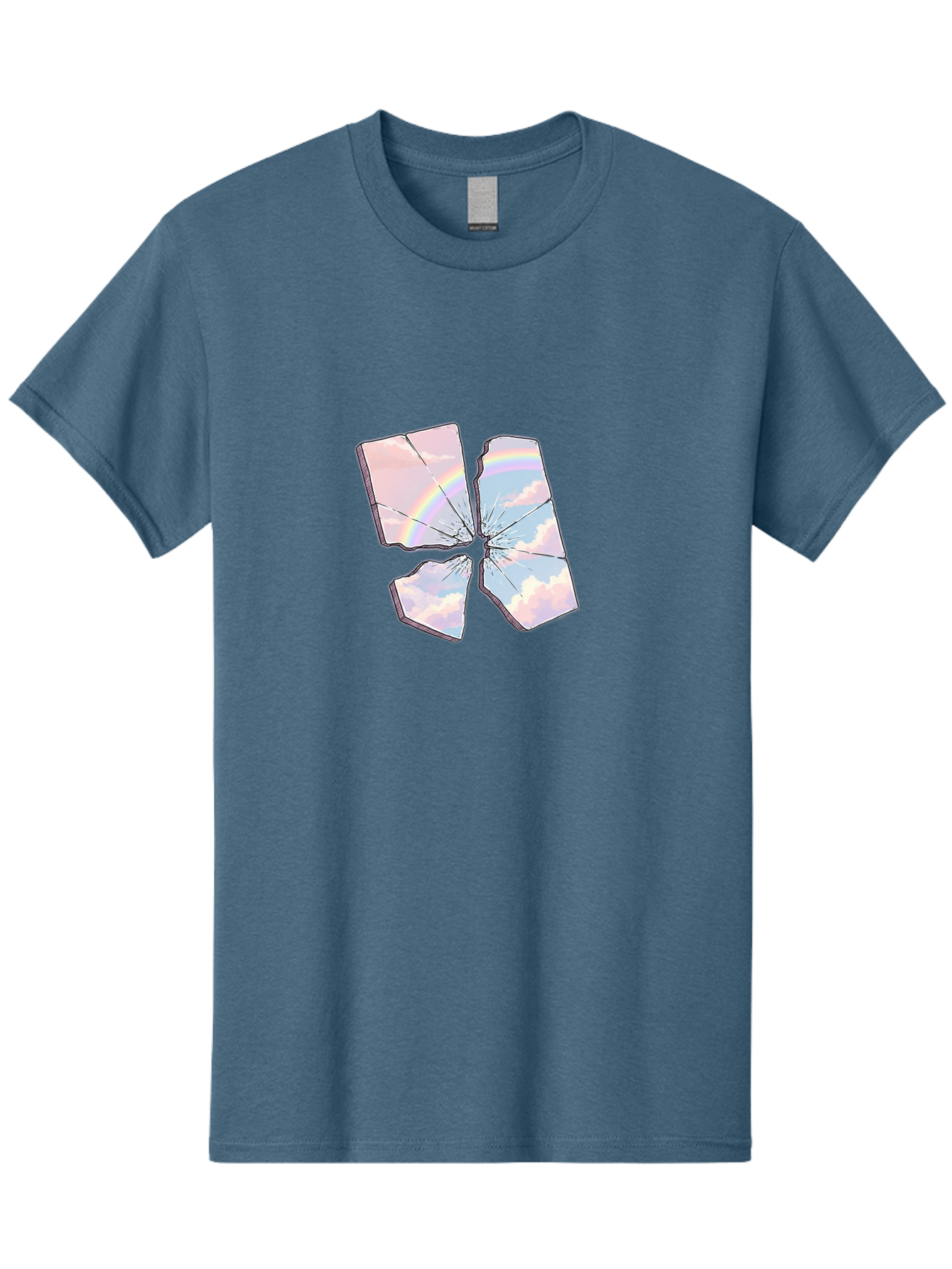 Shattered-Plate-With-Rainbow Men'S Graphic Tee, 100% Cotton, Comfortable Casual Summer Wear, Machine Washable, Vintage Camera, Old Camera, Antique Camera, Black Camera, Classic Photography, Photography Equipment, Nostalgic Device, Film Camera, Bal303 10