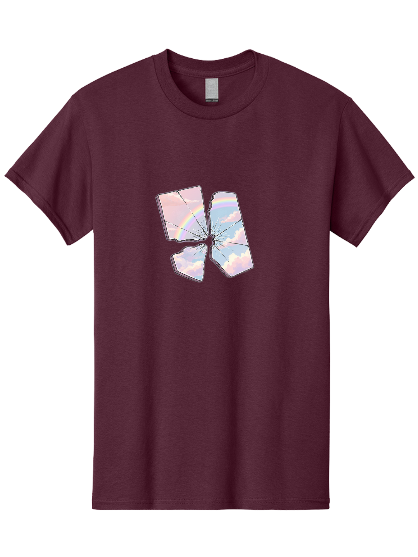 Shattered-Plate-With-Rainbow Men'S Graphic Tee, 100% Cotton, Comfortable Casual Summer Wear, Machine Washable, Vintage Camera, Old Camera, Antique Camera, Black Camera, Classic Photography, Photography Equipment, Nostalgic Device, Film Camera, Bal303 14