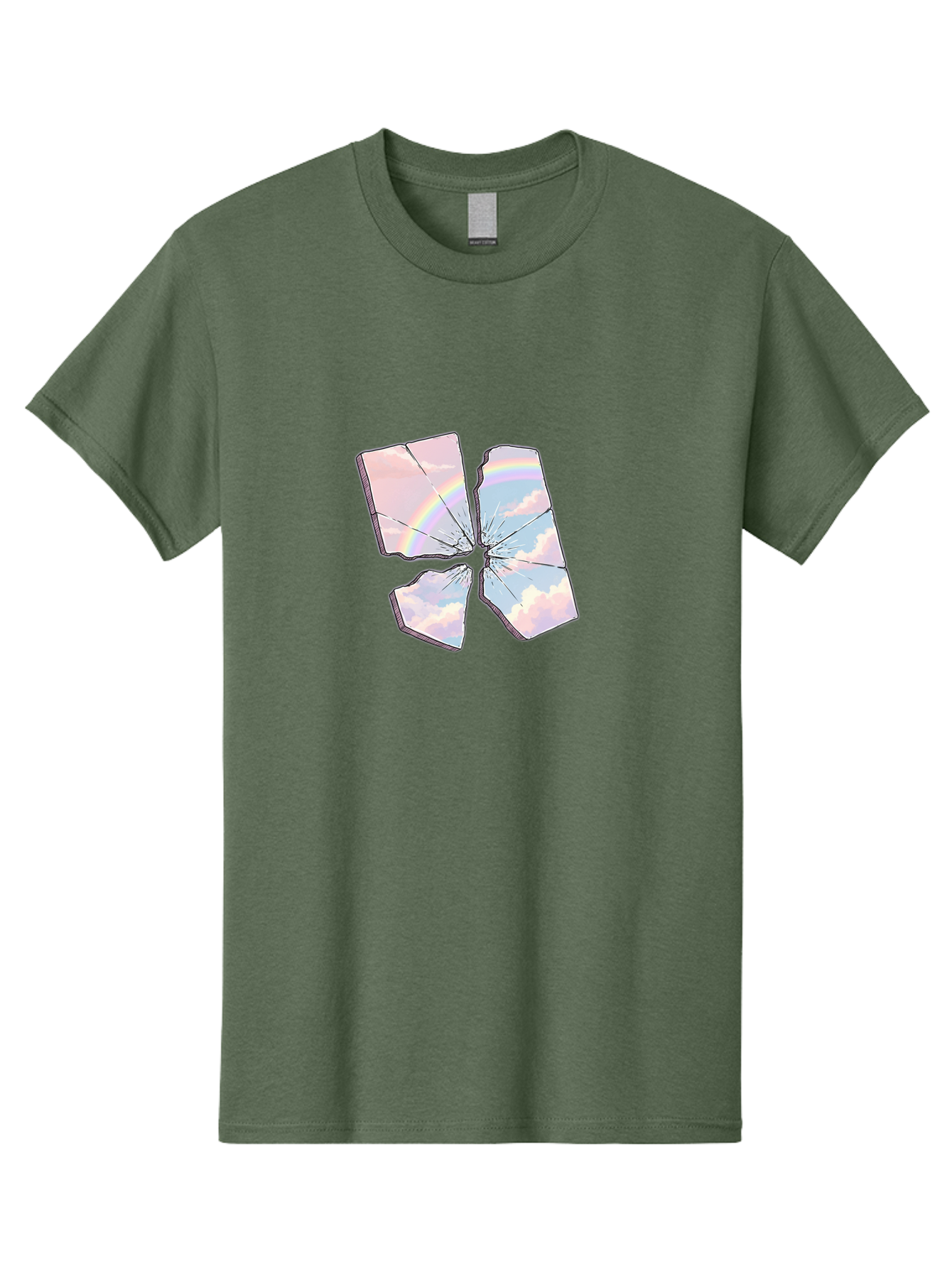 Shattered-Plate-With-Rainbow Men'S Graphic Tee, 100% Cotton, Comfortable Casual Summer Wear, Machine Washable, Vintage Camera, Old Camera, Antique Camera, Black Camera, Classic Photography, Photography Equipment, Nostalgic Device, Film Camera, Bal303 12