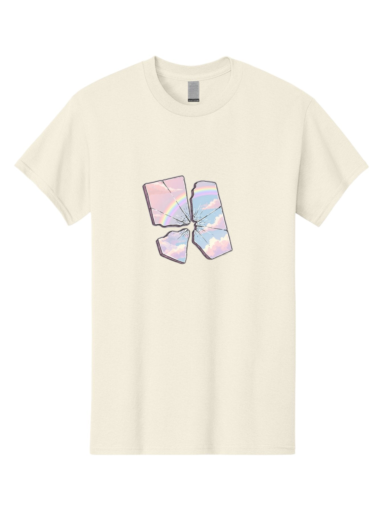 Shattered-Plate-With-Rainbow Men'S Graphic Tee, 100% Cotton, Comfortable Casual Summer Wear, Machine Washable, Vintage Camera, Old Camera, Antique Camera, Black Camera, Classic Photography, Photography Equipment, Nostalgic Device, Film Camera, Bal303 6