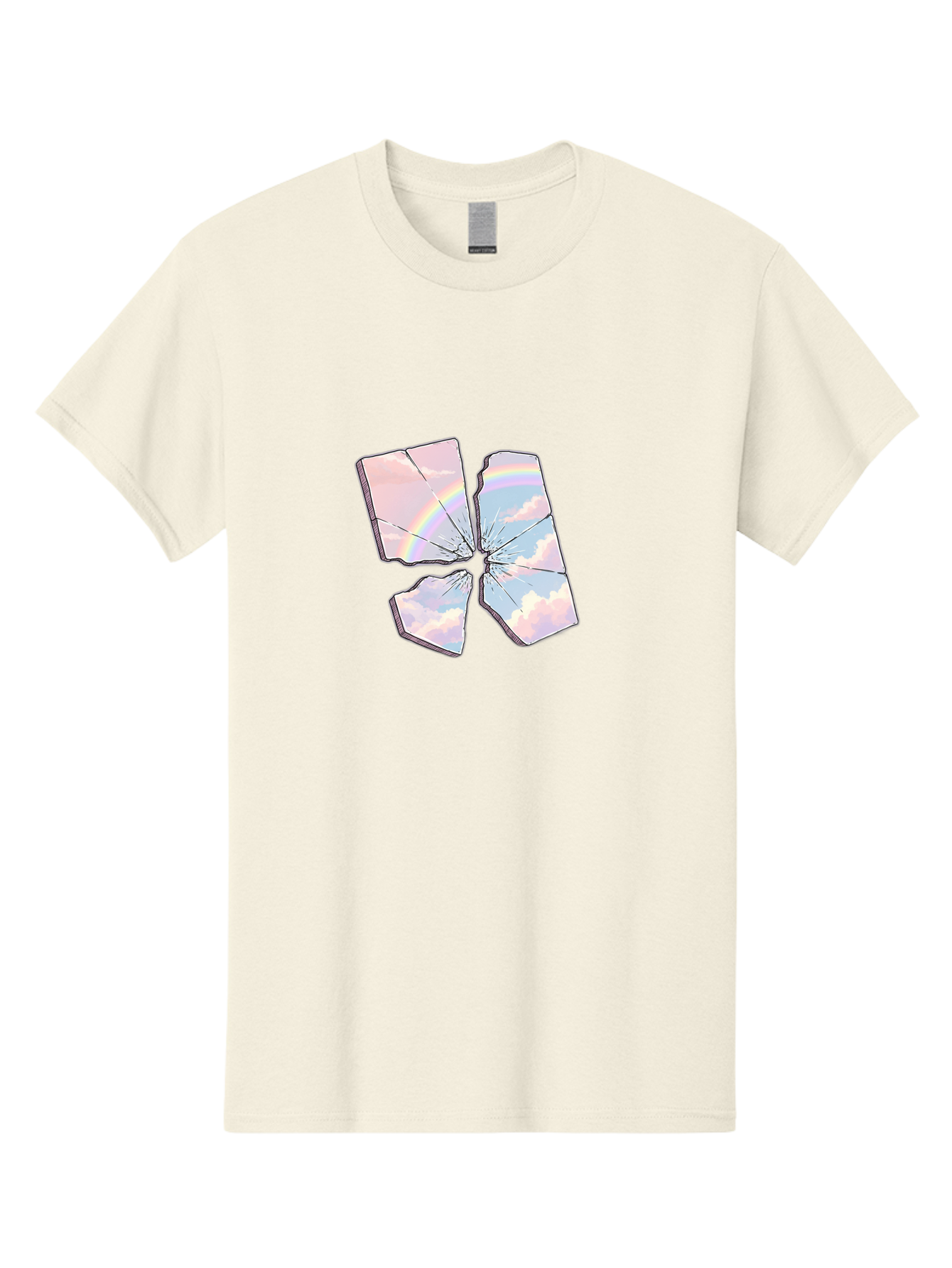 Shattered-Plate-With-Rainbow Men'S Graphic Tee, 100% Cotton, Comfortable Casual Summer Wear, Machine Washable, Vintage Camera, Old Camera, Antique Camera, Black Camera, Classic Photography, Photography Equipment, Nostalgic Device, Film Camera, Bal303 3