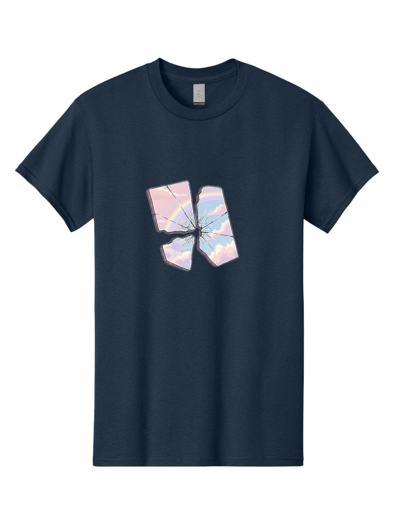 Shattered-Plate-With-Rainbow Men'S Graphic Tee, 100% Cotton, Comfortable Casual Summer Wear, Machine Washable, Vintage Camera, Old Camera, Antique Camera, Black Camera, Classic Photography, Photography Equipment, Nostalgic Device, Film Camera, Bal303