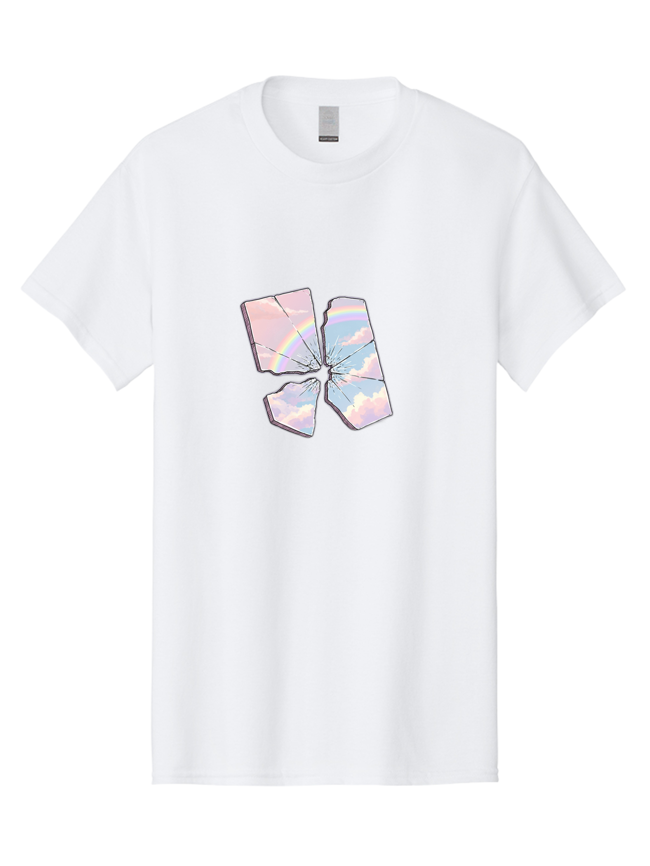 Shattered-Plate-With-Rainbow Men'S Graphic Tee, 100% Cotton, Comfortable Casual Summer Wear, Machine Washable, Vintage Camera, Old Camera, Antique Camera, Black Camera, Classic Photography, Photography Equipment, Nostalgic Device, Film Camera, Bal303 15