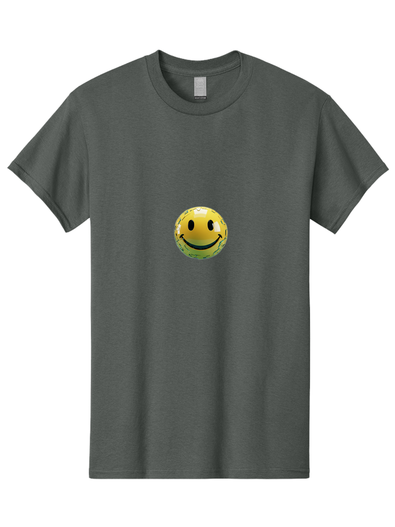 Shattered-Smiley Men'S Graphic Tee, 100% Cotton, Comfortable Casual Summer Wear, Machine Washable, Vintage Camera, Old Camera, Antique Camera, Black Camera, Classic Photography, Photography Equipment, Nostalgic Device, Film Camera, Camera Art Bal304