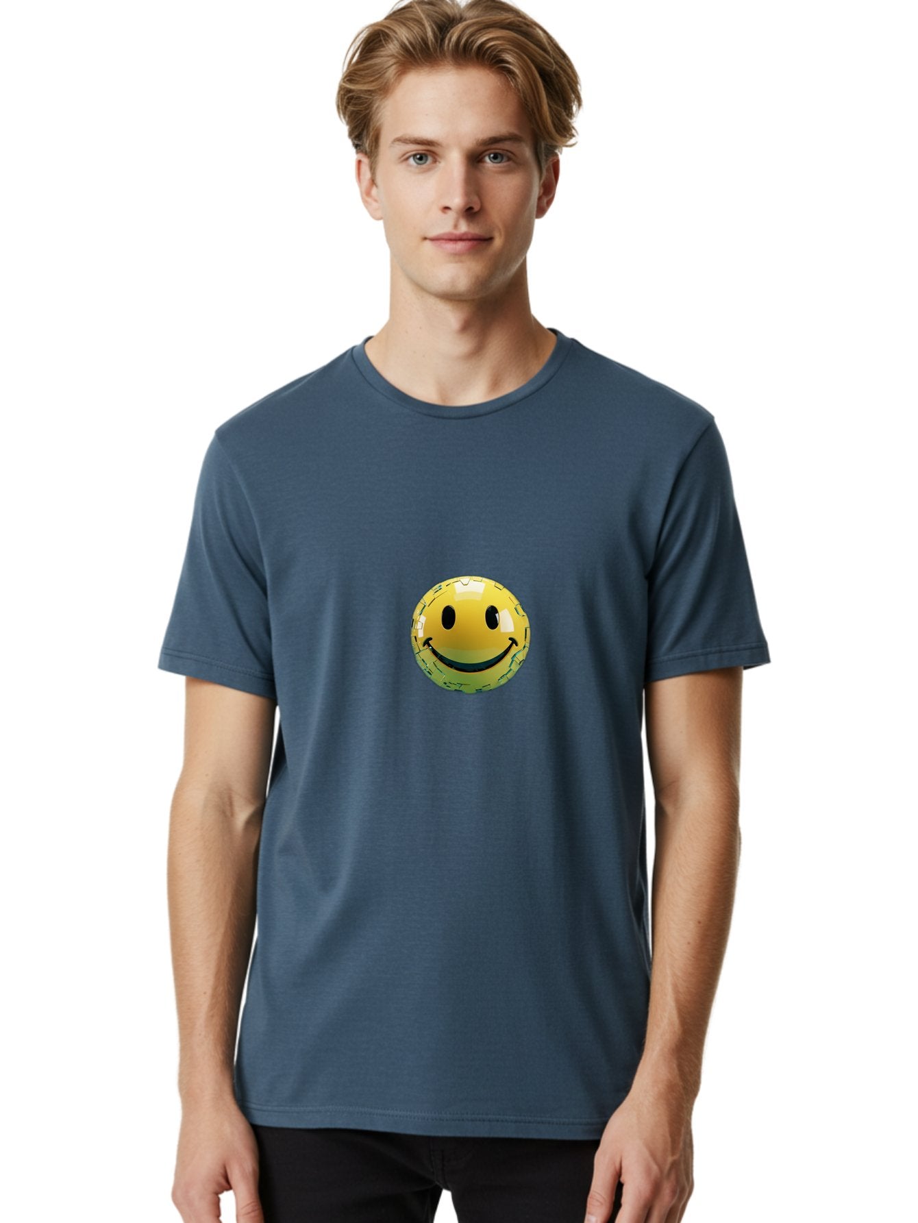 Shattered-Smiley Men'S Graphic Tee, 100% Cotton, Comfortable Casual Summer Wear, Machine Washable, Vintage Camera, Old Camera, Antique Camera, Black Camera, Classic Photography, Photography Equipment, Nostalgic Device, Film Camera, Camera Art Bal304 28