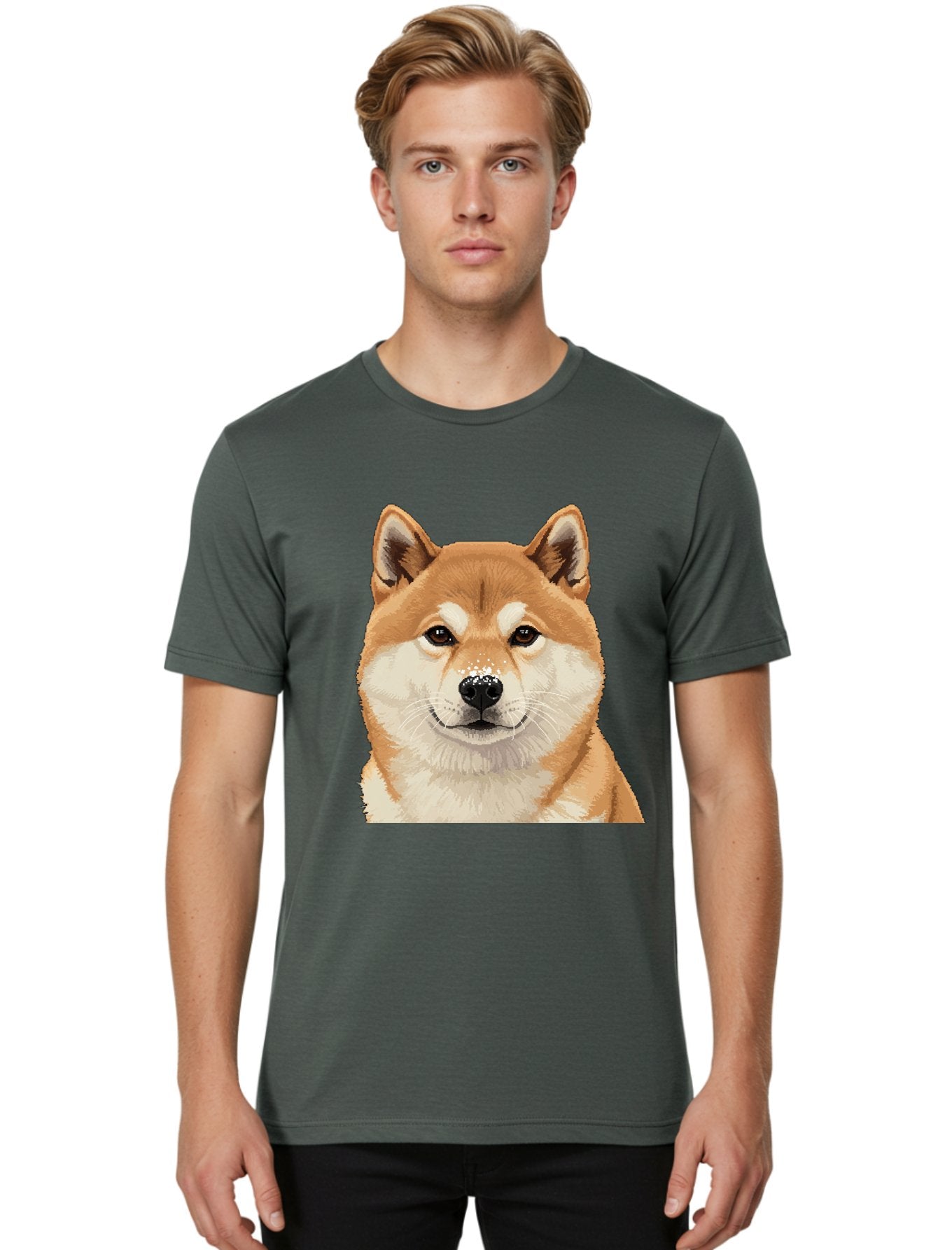 Shiba-Inu-Dog Men'S Graphic Tee, 100% Cotton, Comfortable Casual Summer Wear, Machine Washable, Vintage Camera, Old Camera, Antique Camera, Black Camera, Classic Photography, Photography Equipment, Nostalgic Device, Film Camera, Camera Art Bal306 23