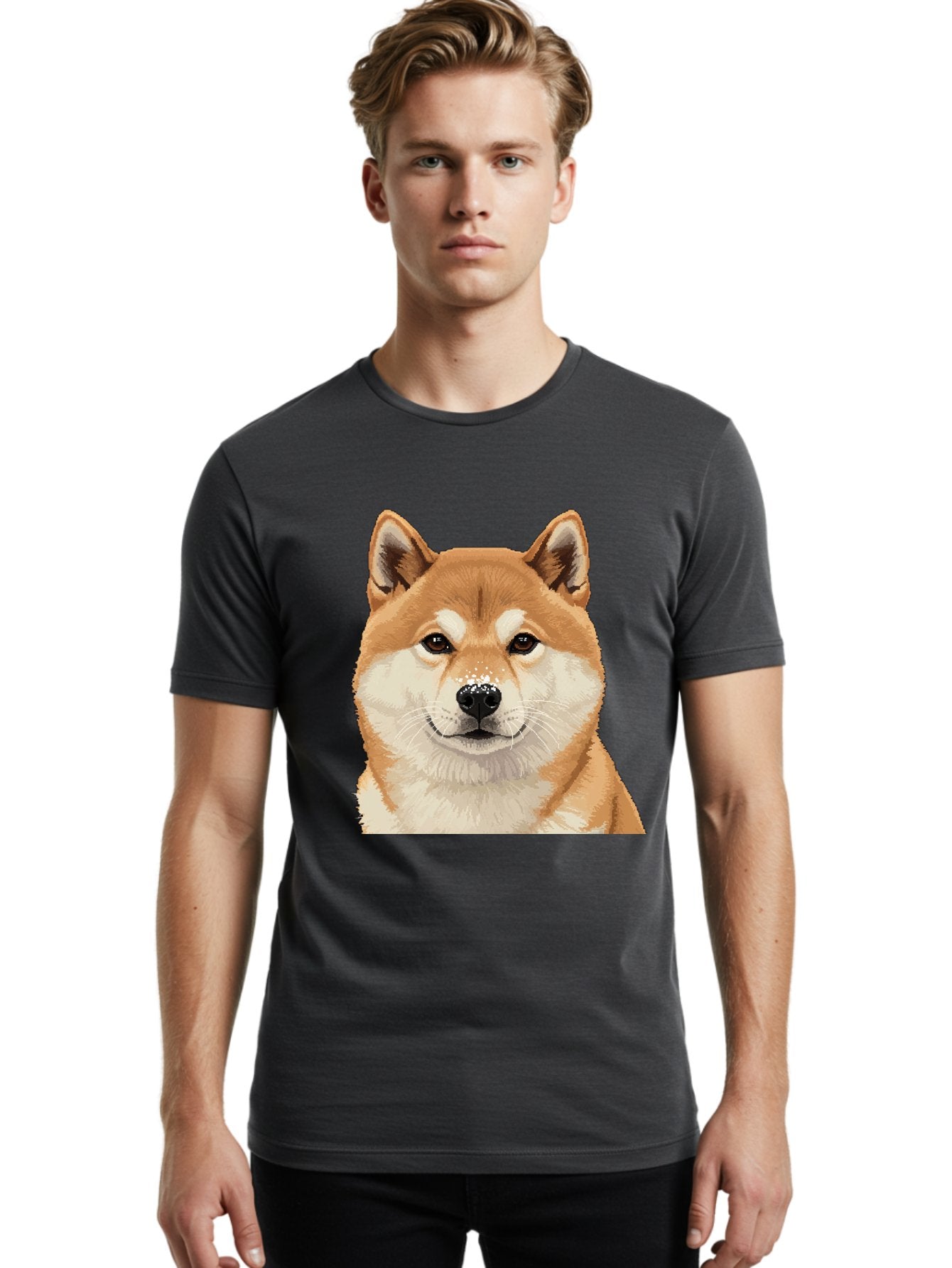 Shiba-Inu-Dog Men'S Graphic Tee, 100% Cotton, Comfortable Casual Summer Wear, Machine Washable, Vintage Camera, Old Camera, Antique Camera, Black Camera, Classic Photography, Photography Equipment, Nostalgic Device, Film Camera, Camera Art Bal306 29
