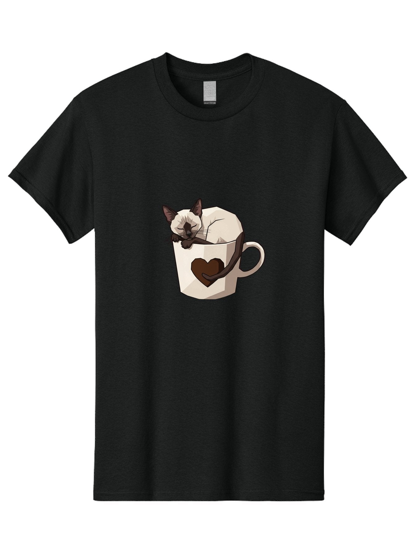 Siamese-Cat-In-Coffee-Cup Men'S Graphic Tee, 100% Cotton, Comfortable Casual Summer Wear, Machine Washable, Vintage Camera, Old Camera, Antique Camera, Black Camera, Classic Photography, Photography Equipment, Nostalgic Device, Film Camera, Bal309 10