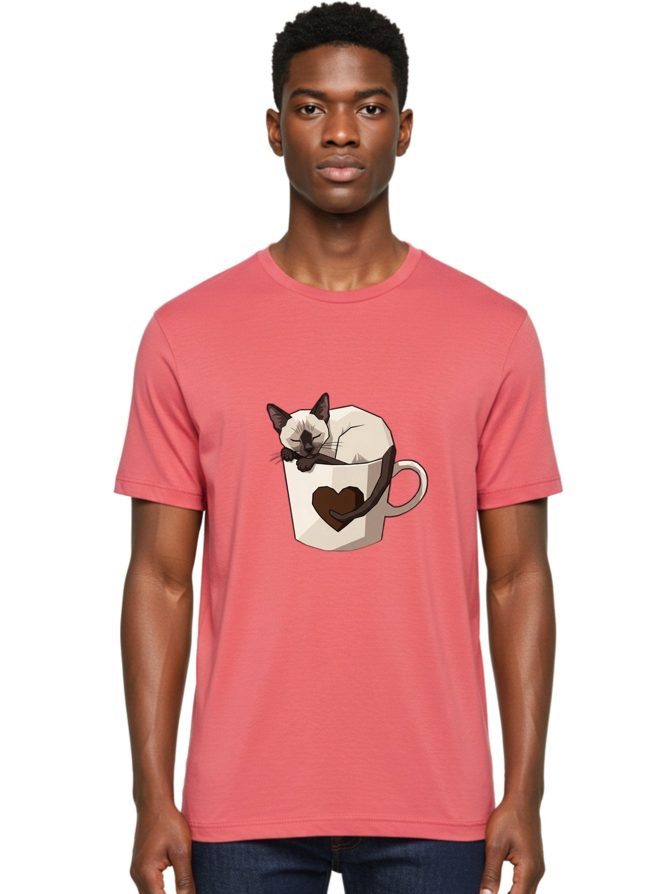 Siamese-Cat-In-Coffee-Cup Men'S Graphic Tee, 100% Cotton, Comfortable Casual Summer Wear, Machine Washable, Vintage Camera, Old Camera, Antique Camera, Black Camera, Classic Photography, Photography Equipment, Nostalgic Device, Film Camera, Bal309 22