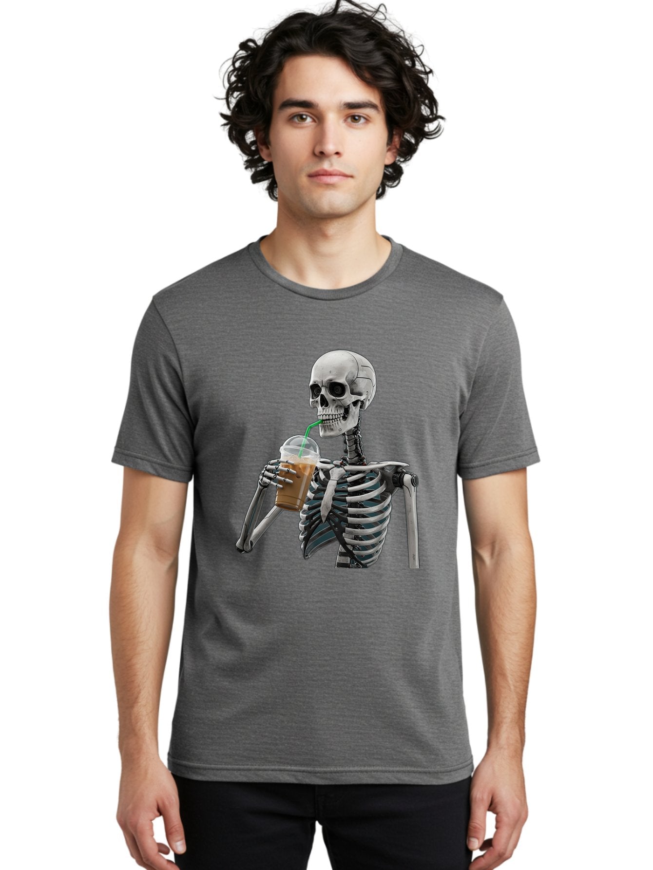 Skeleton-Drinking Men'S Graphic Tee, 100% Cotton, Comfortable Casual Summer Wear, Machine Washable, Vintage Camera, Old Camera, Antique Camera, Black Camera, Classic Photography, Photography Equipment, Nostalgic Device, Film Camera, Camera Art Bal317 14