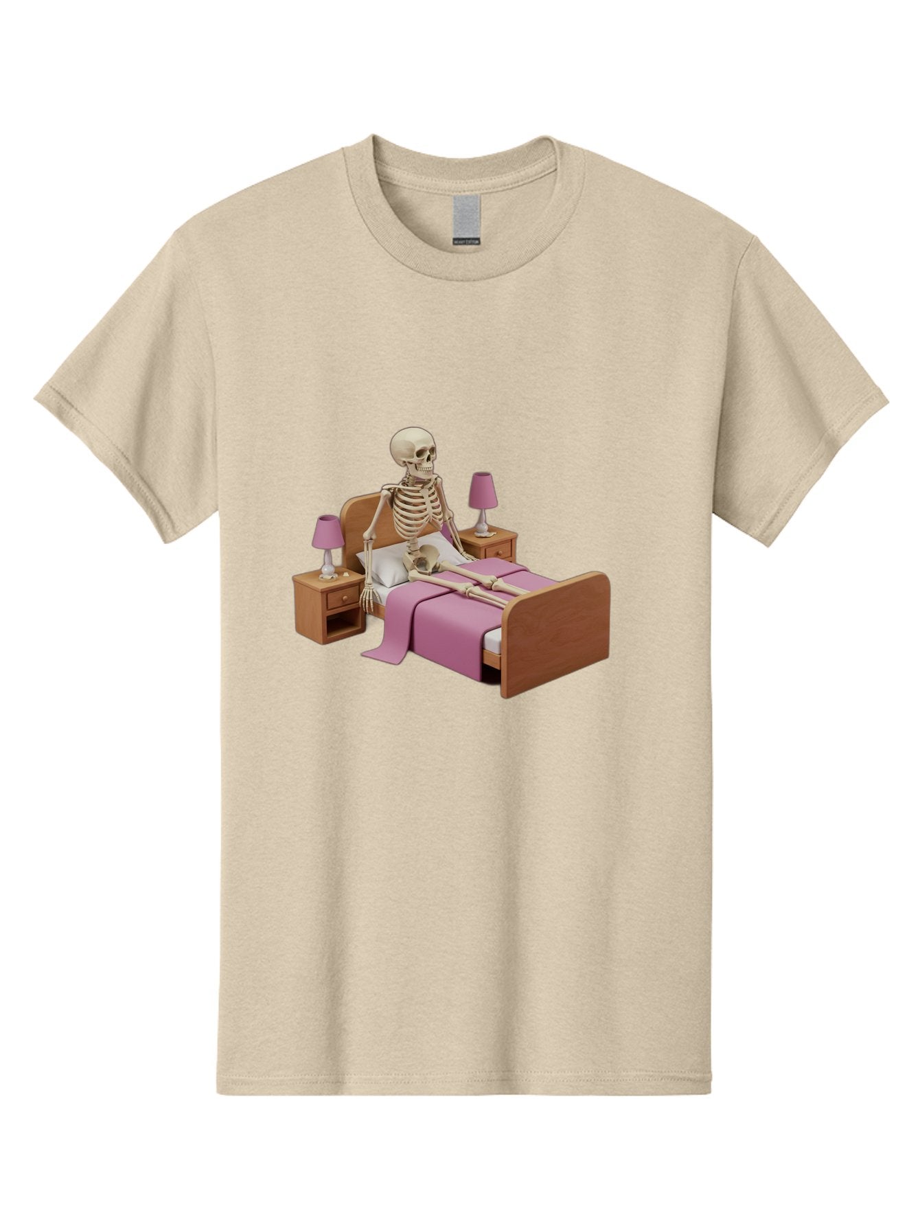 Skeleton-In-Bed-1 Men'S Graphic Tee, 100% Cotton, Comfortable Casual Summer Wear, Machine Washable, Vintage Camera, Old Camera, Antique Camera, Black Camera, Classic Photography, Photography Equipment, Nostalgic Device, Film Camera, Camera Art Bal319 5