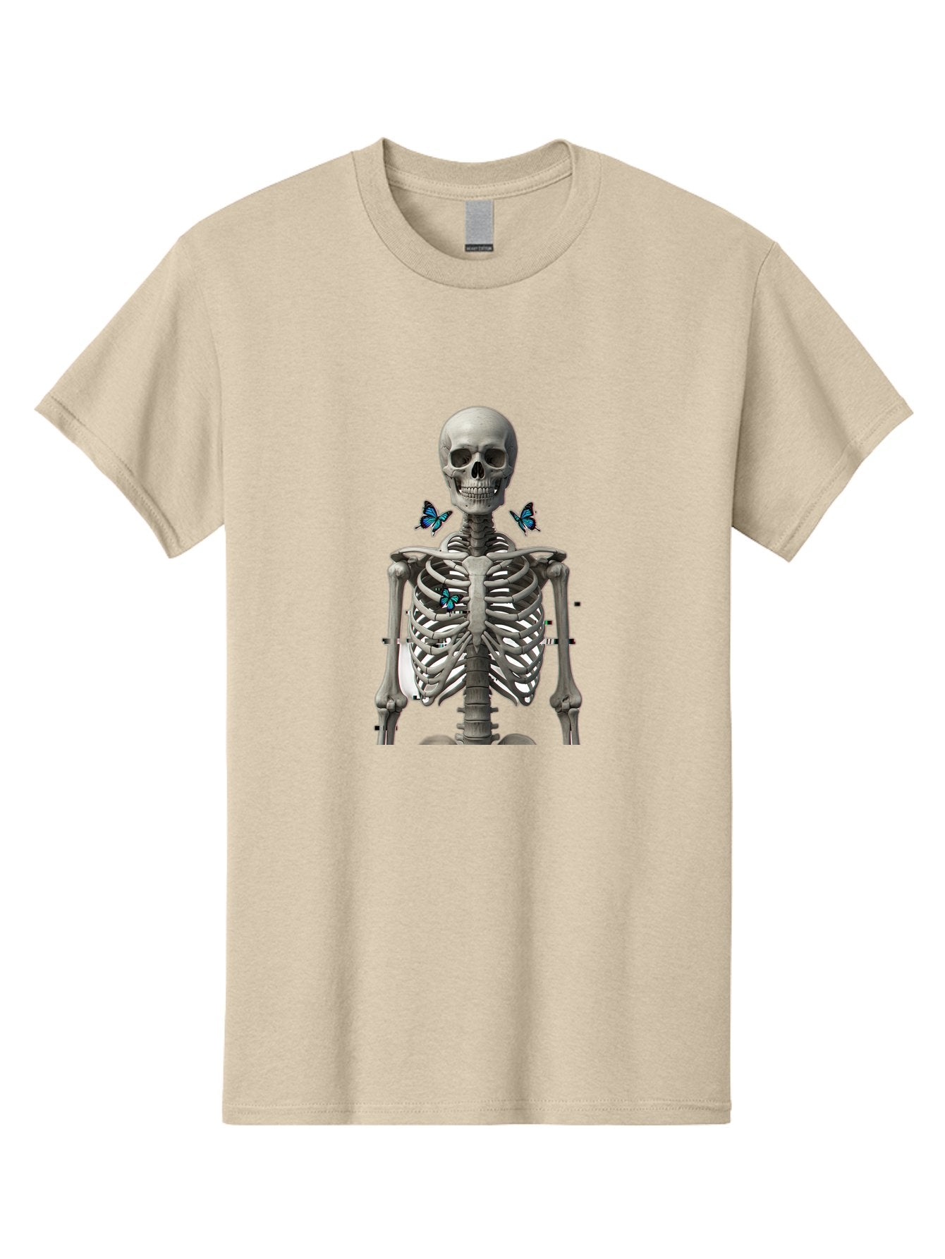 Skeleton-With-Butterflies Men'S Graphic Tee, 100% Cotton, Comfortable Casual Summer Wear, Machine Washable, Vintage Camera, Old Camera, Antique Camera, Black Camera, Classic Photography, Photography Equipment, Nostalgic Device, Film Camera, Bal323