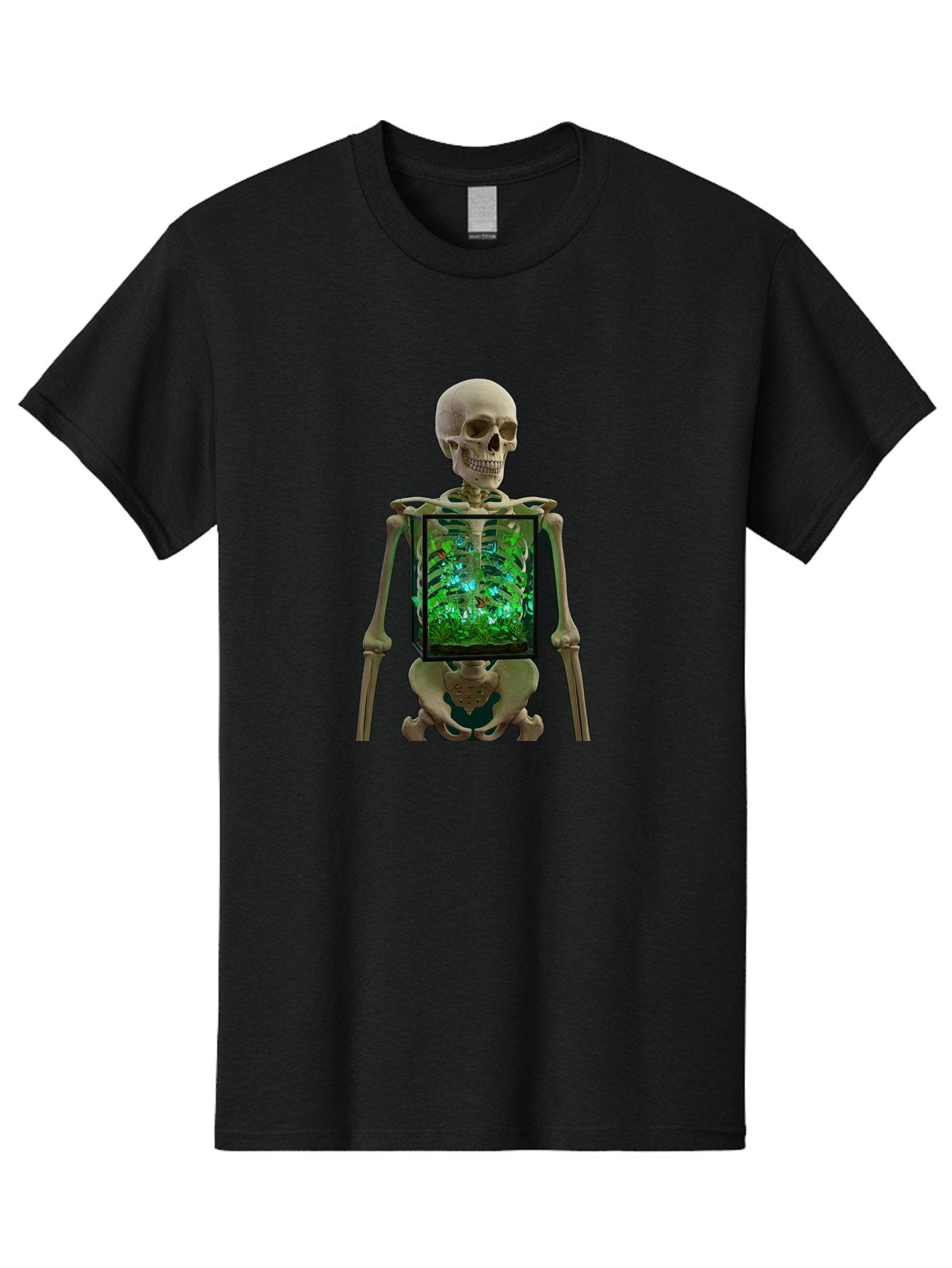 Skeleton-With-Ecosystem Men'S Graphic Tee, 100% Cotton, Comfortable Casual Summer Wear, Machine Washable, Vintage Camera, Old Camera, Antique Camera, Black Camera, Classic Photography, Photography Equipment, Nostalgic Device, Film Camera, Bal324 11