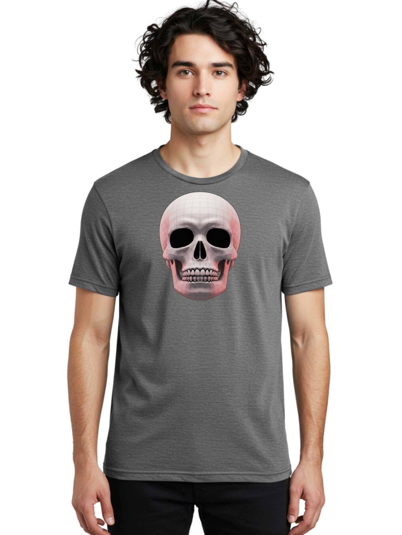 Skull-3D-Model Men'S Graphic Tee, 100% Cotton, Comfortable Casual Summer Wear, Machine Washable, Vintage Camera, Old Camera, Antique Camera, Black Camera, Classic Photography, Photography Equipment, Nostalgic Device, Film Camera, Camera Art Bal325 19