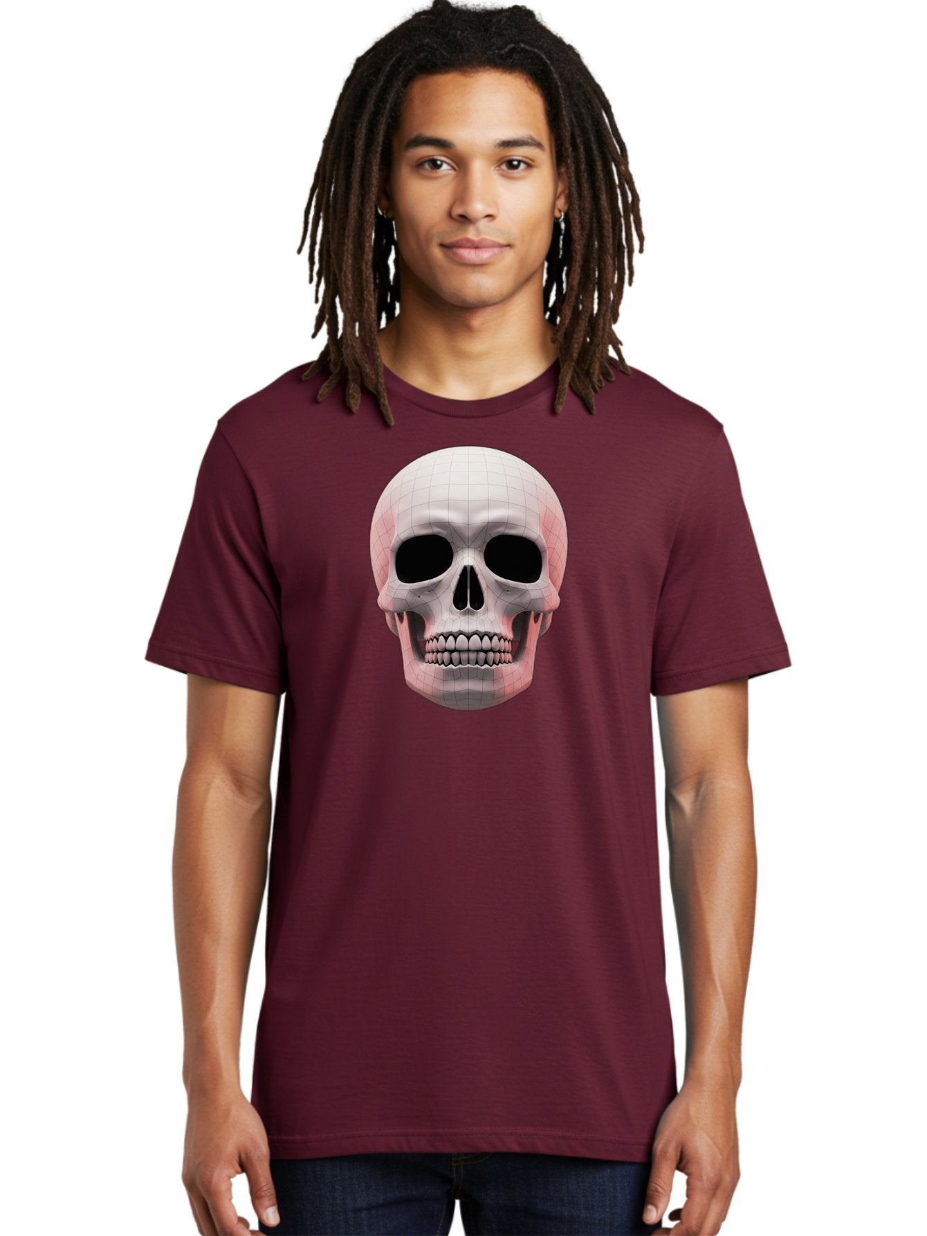 Skull-3D-Model Men'S Graphic Tee, 100% Cotton, Comfortable Casual Summer Wear, Machine Washable, Vintage Camera, Old Camera, Antique Camera, Black Camera, Classic Photography, Photography Equipment, Nostalgic Device, Film Camera, Camera Art Bal325 18