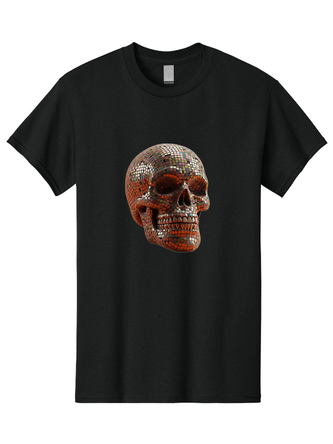 Skull-Mosaic Men'S Graphic Tee, 100% Cotton, Comfortable Casual Summer Wear, Machine Washable, Vintage Camera, Old Camera, Antique Camera, Black Camera, Classic Photography, Photography Equipment, Nostalgic Device, Film Camera, Camera Art Bal326 5