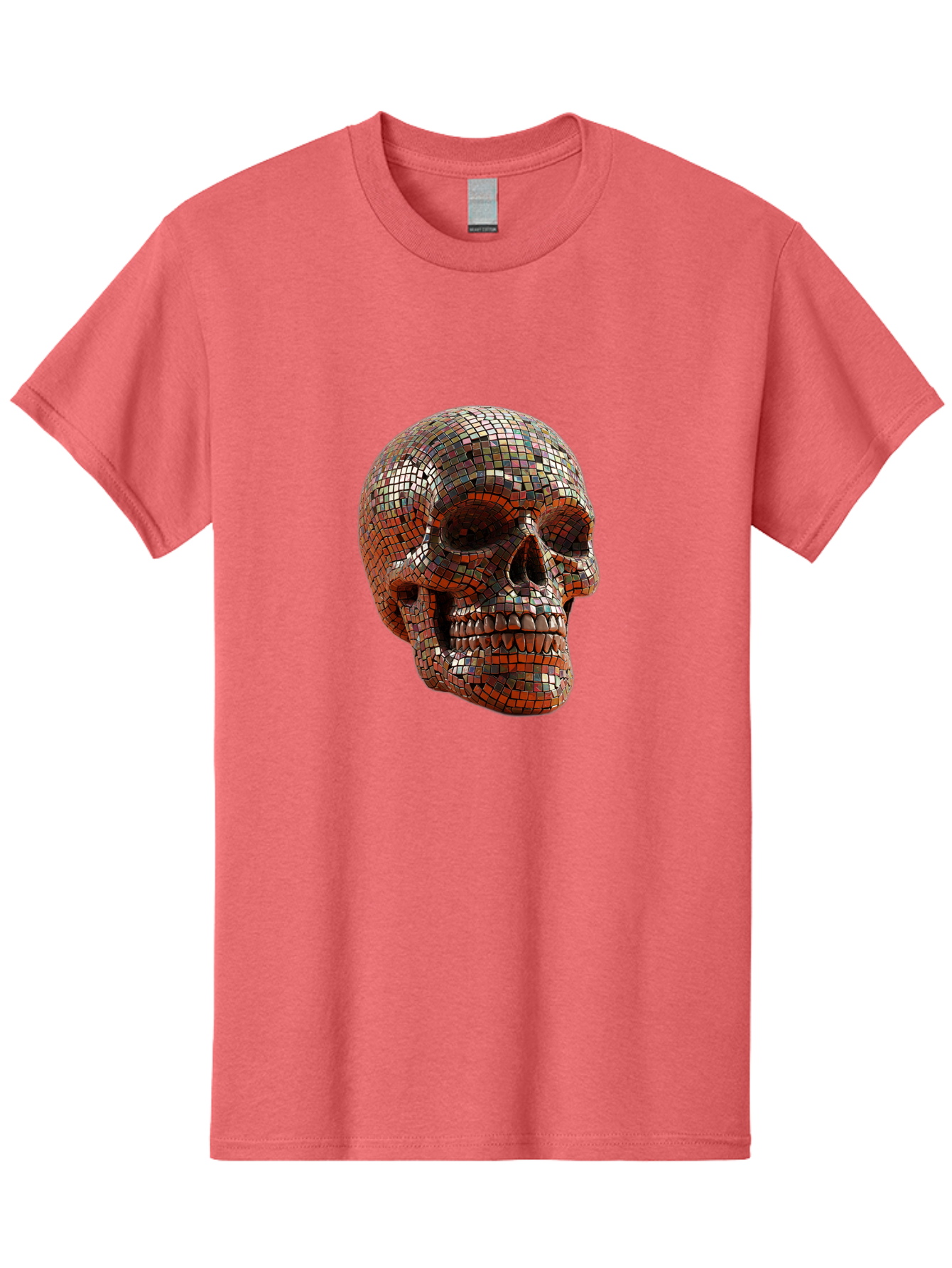 Skull-Mosaic Men'S Graphic Tee, 100% Cotton, Comfortable Casual Summer Wear, Machine Washable, Vintage Camera, Old Camera, Antique Camera, Black Camera, Classic Photography, Photography Equipment, Nostalgic Device, Film Camera, Camera Art Bal326