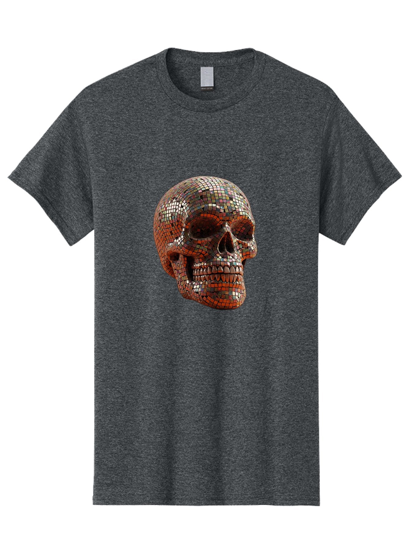 Skull-Mosaic Men'S Graphic Tee, 100% Cotton, Comfortable Casual Summer Wear, Machine Washable, Vintage Camera, Old Camera, Antique Camera, Black Camera, Classic Photography, Photography Equipment, Nostalgic Device, Film Camera, Camera Art Bal326 4