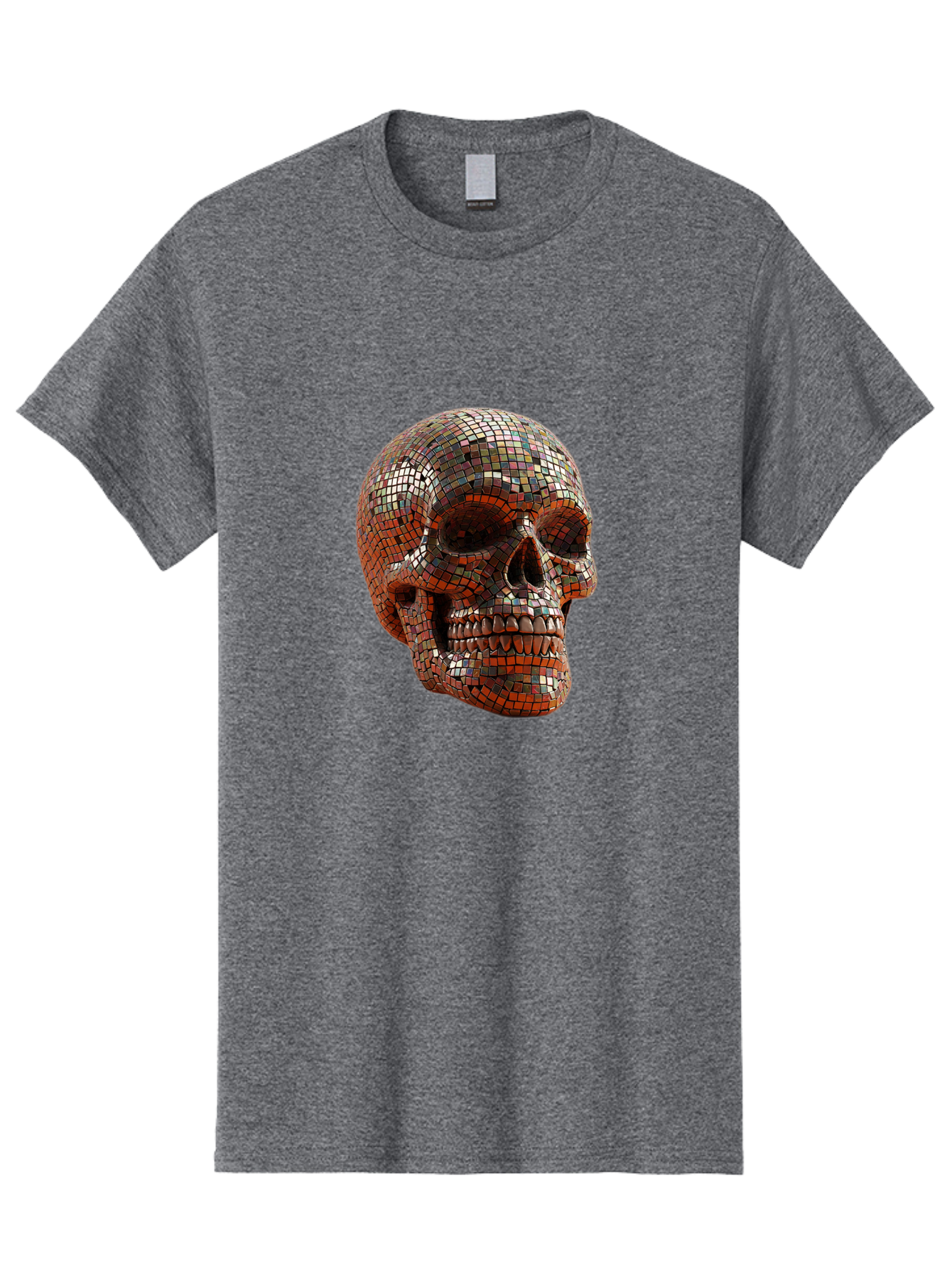 Skull-Mosaic Men'S Graphic Tee, 100% Cotton, Comfortable Casual Summer Wear, Machine Washable, Vintage Camera, Old Camera, Antique Camera, Black Camera, Classic Photography, Photography Equipment, Nostalgic Device, Film Camera, Camera Art Bal326 3