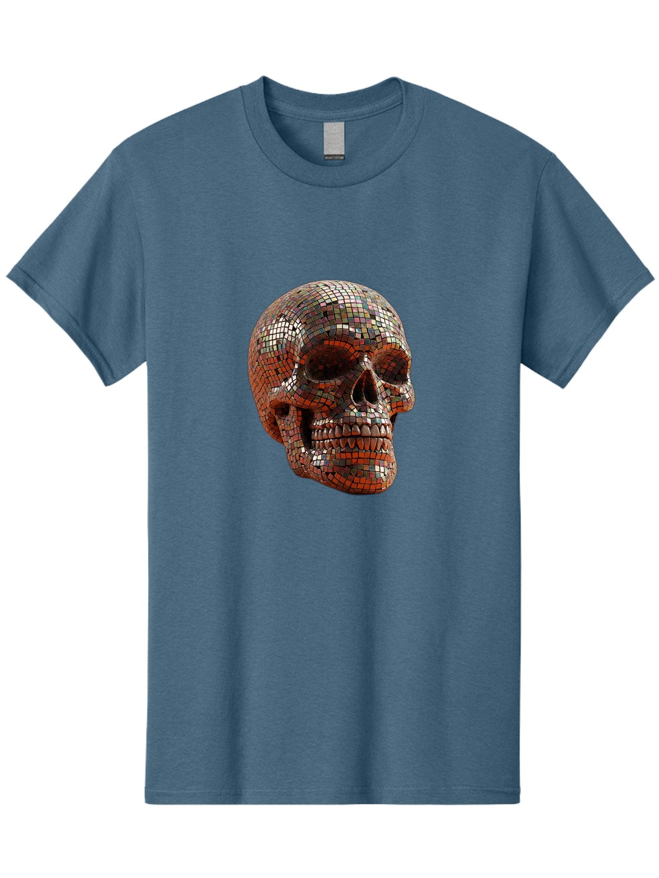 Skull-Mosaic Men'S Graphic Tee, 100% Cotton, Comfortable Casual Summer Wear, Machine Washable, Vintage Camera, Old Camera, Antique Camera, Black Camera, Classic Photography, Photography Equipment, Nostalgic Device, Film Camera, Camera Art Bal326 6