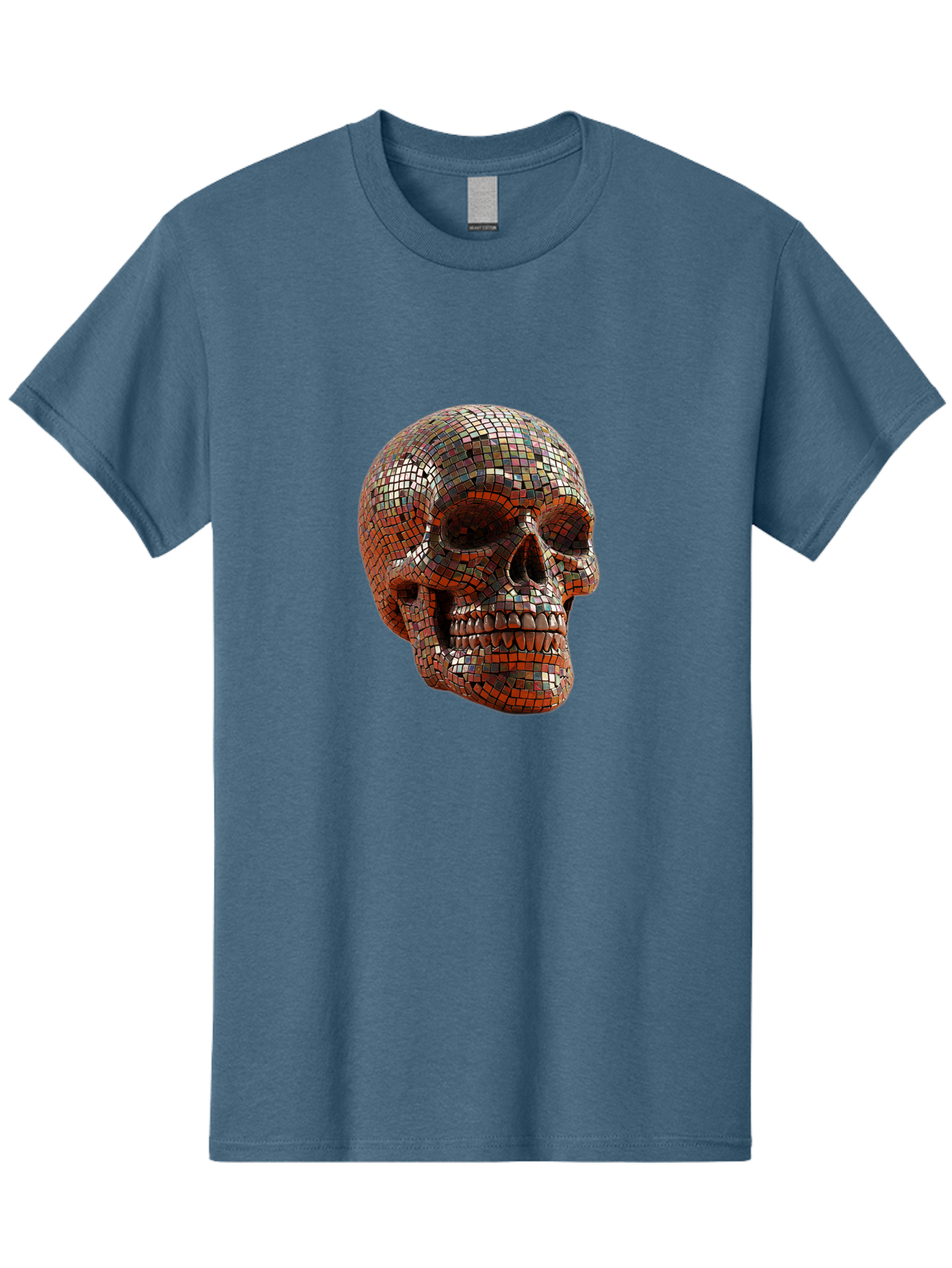 Skull-Mosaic Men'S Graphic Tee, 100% Cotton, Comfortable Casual Summer Wear, Machine Washable, Vintage Camera, Old Camera, Antique Camera, Black Camera, Classic Photography, Photography Equipment, Nostalgic Device, Film Camera, Camera Art Bal326 7
