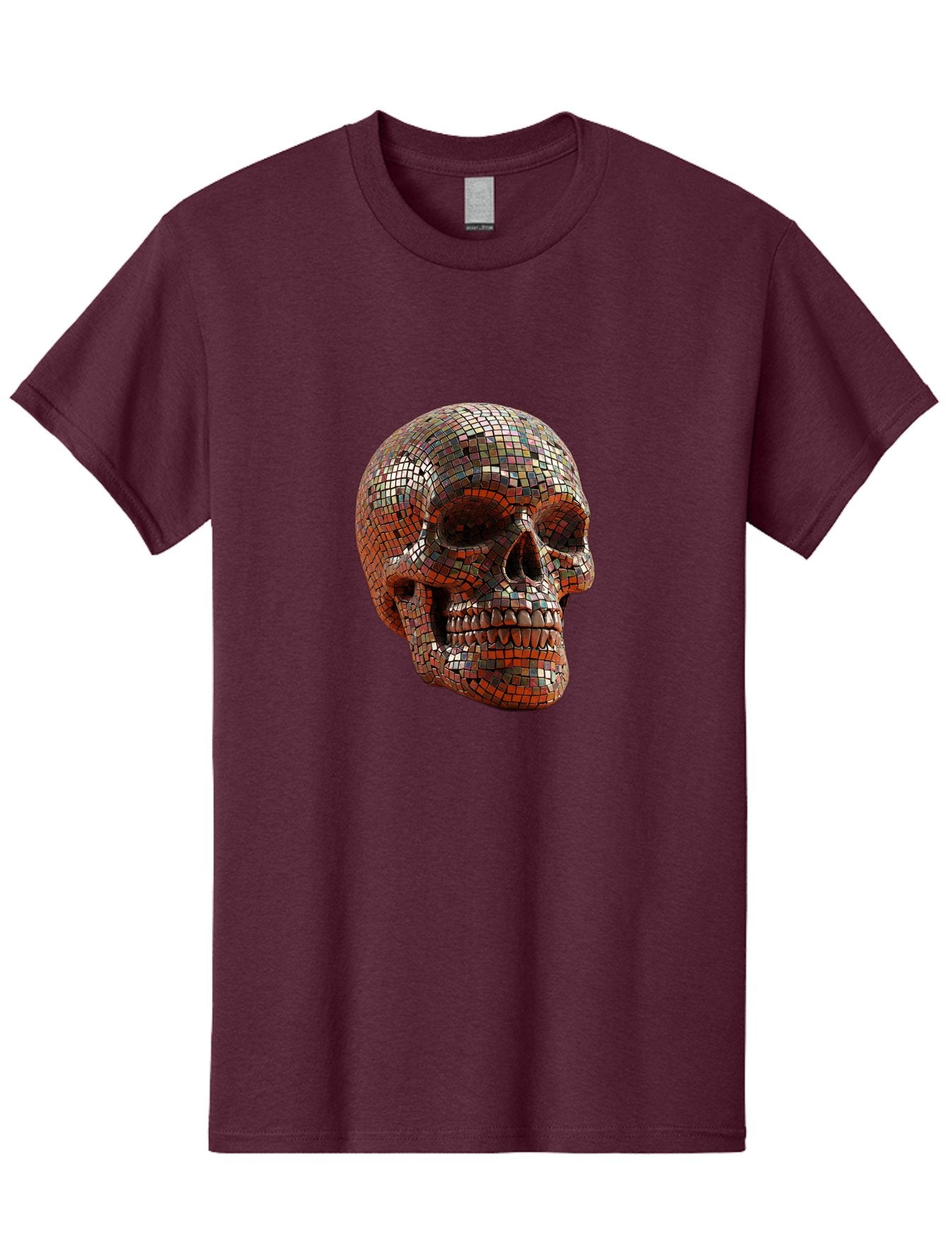 Skull-Mosaic Men'S Graphic Tee, 100% Cotton, Comfortable Casual Summer Wear, Machine Washable, Vintage Camera, Old Camera, Antique Camera, Black Camera, Classic Photography, Photography Equipment, Nostalgic Device, Film Camera, Camera Art Bal326 8