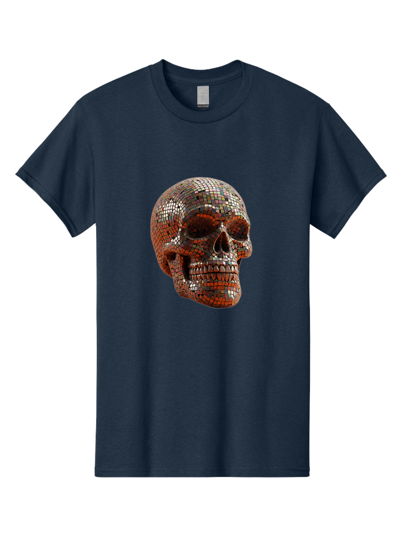 Skull-Mosaic Men'S Graphic Tee, 100% Cotton, Comfortable Casual Summer Wear, Machine Washable, Vintage Camera, Old Camera, Antique Camera, Black Camera, Classic Photography, Photography Equipment, Nostalgic Device, Film Camera, Camera Art Bal326 4