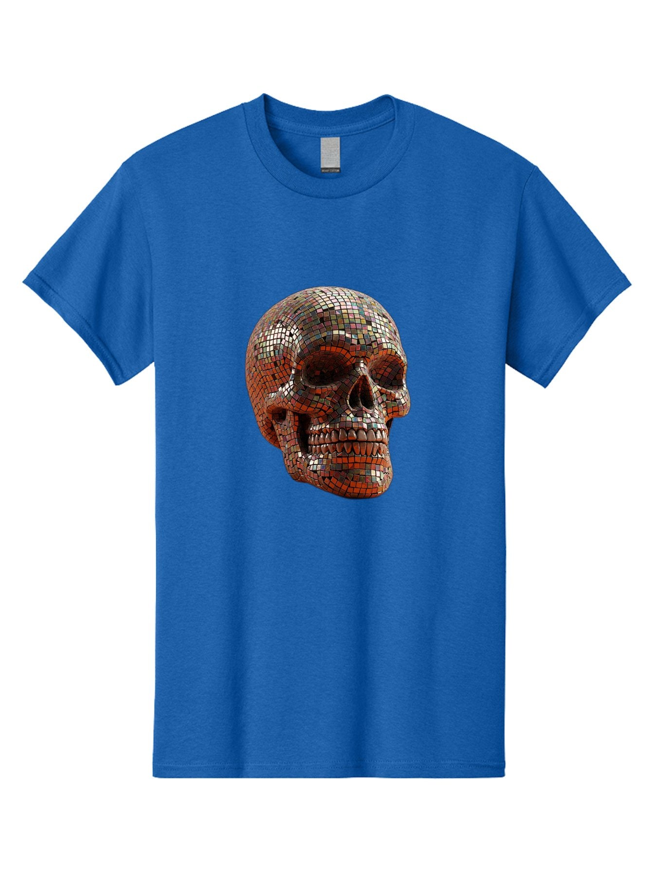 Skull-Mosaic Men'S Graphic Tee, 100% Cotton, Comfortable Casual Summer Wear, Machine Washable, Vintage Camera, Old Camera, Antique Camera, Black Camera, Classic Photography, Photography Equipment, Nostalgic Device, Film Camera, Camera Art Bal326 3