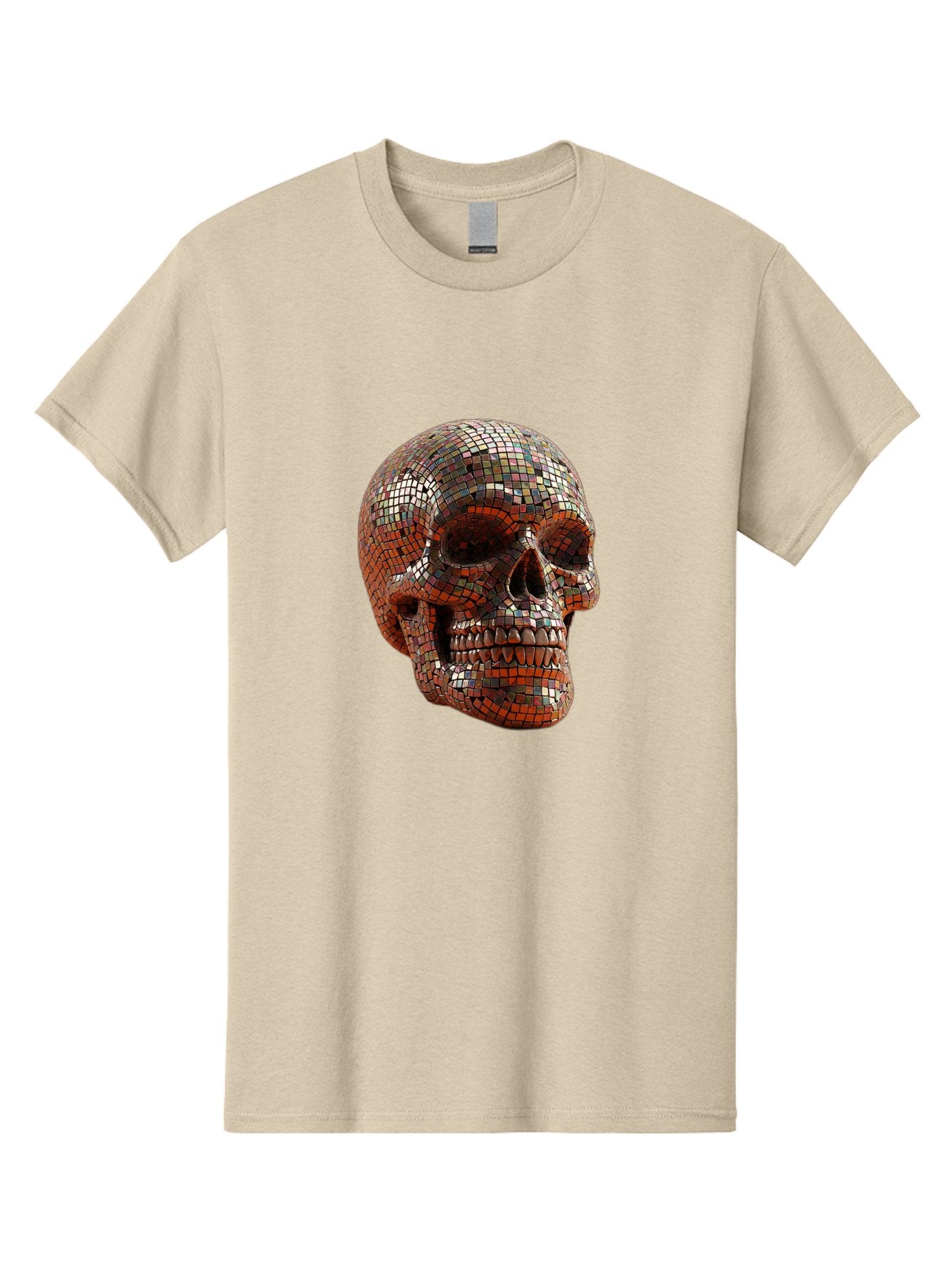 Skull-Mosaic Men'S Graphic Tee, 100% Cotton, Comfortable Casual Summer Wear, Machine Washable, Vintage Camera, Old Camera, Antique Camera, Black Camera, Classic Photography, Photography Equipment, Nostalgic Device, Film Camera, Camera Art Bal326 7
