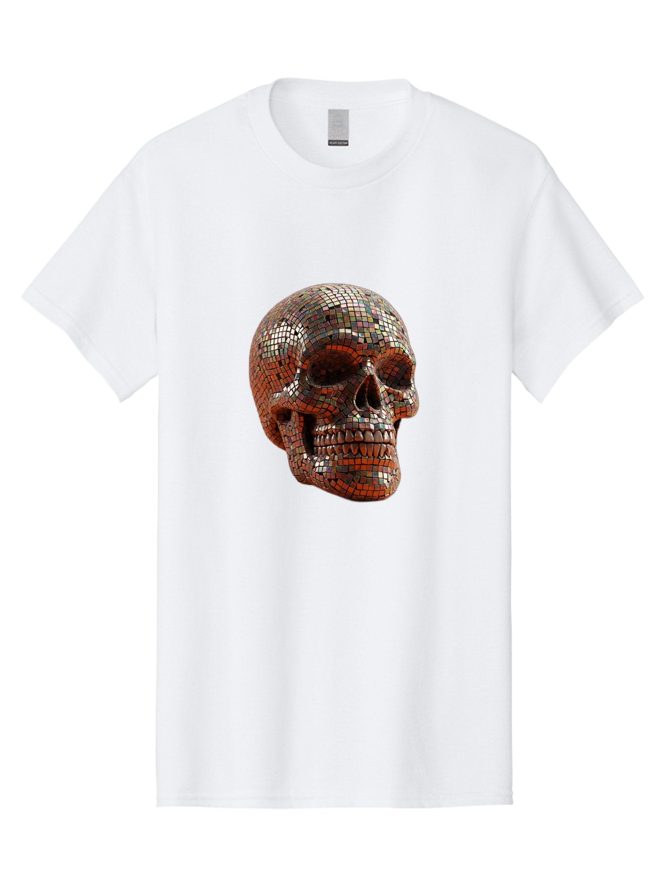 Skull-Mosaic Men'S Graphic Tee, 100% Cotton, Comfortable Casual Summer Wear, Machine Washable, Vintage Camera, Old Camera, Antique Camera, Black Camera, Classic Photography, Photography Equipment, Nostalgic Device, Film Camera, Camera Art Bal326 5