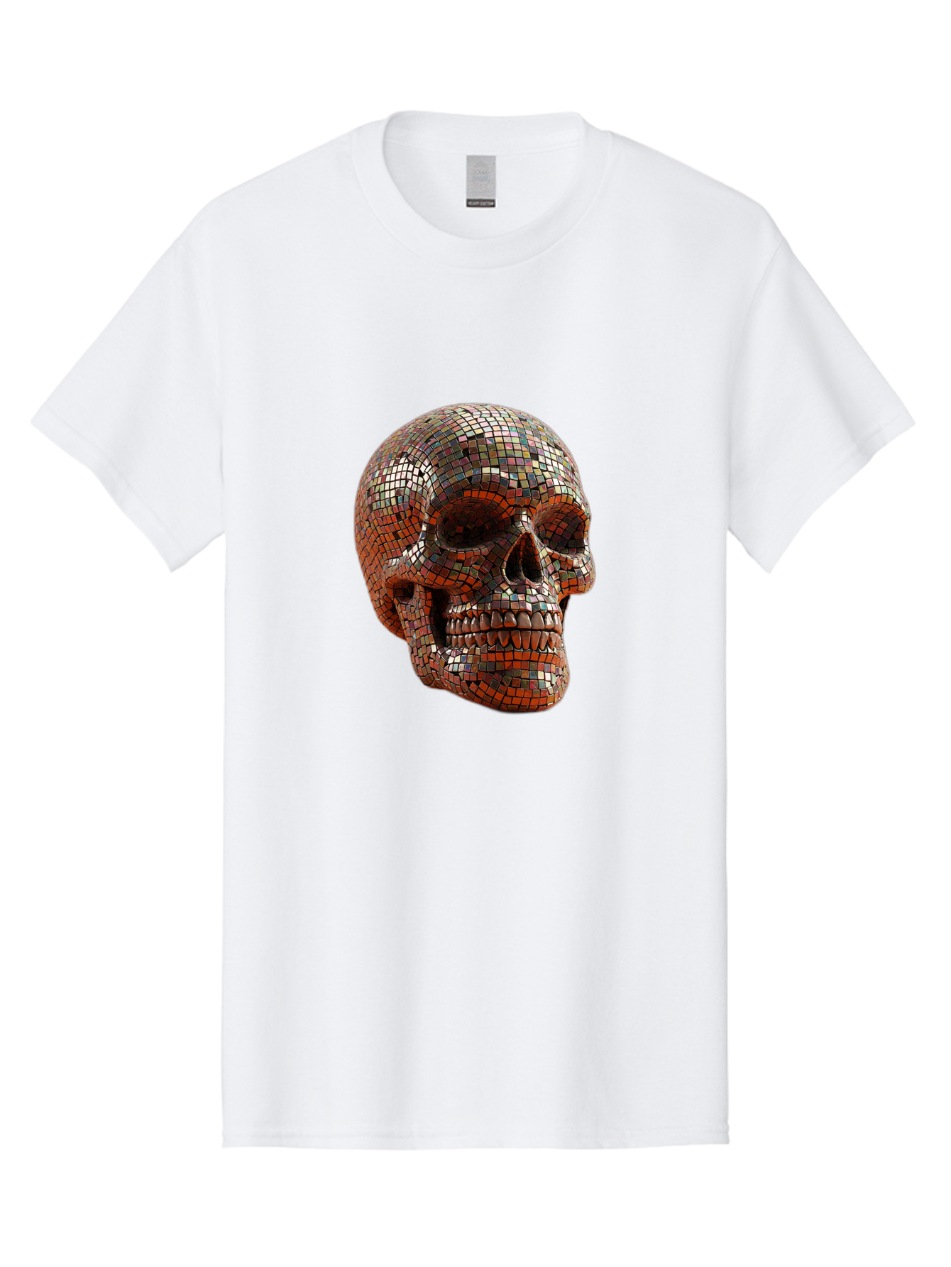 Skull-Mosaic Men'S Graphic Tee, 100% Cotton, Comfortable Casual Summer Wear, Machine Washable, Vintage Camera, Old Camera, Antique Camera, Black Camera, Classic Photography, Photography Equipment, Nostalgic Device, Film Camera, Camera Art Bal326 8