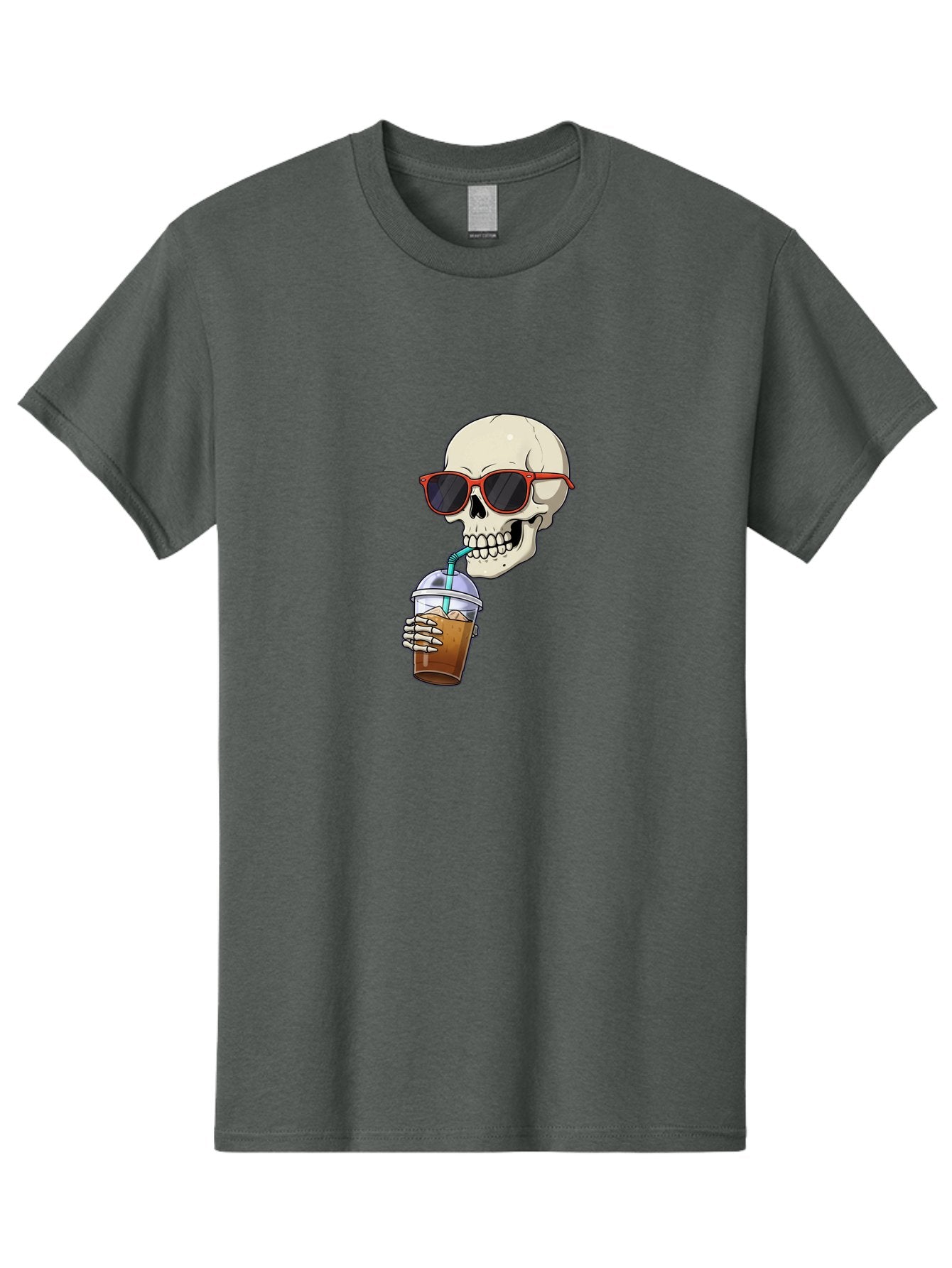 Skull-With-Sunglasses-Drinking Men'S Graphic Tee, 100% Cotton, Comfortable Casual Summer Wear, Machine Washable, Vintage Camera, Old Camera, Antique Camera, Black Camera, Classic Photography, Photography Equipment, Nostalgic Device, Bal327 10