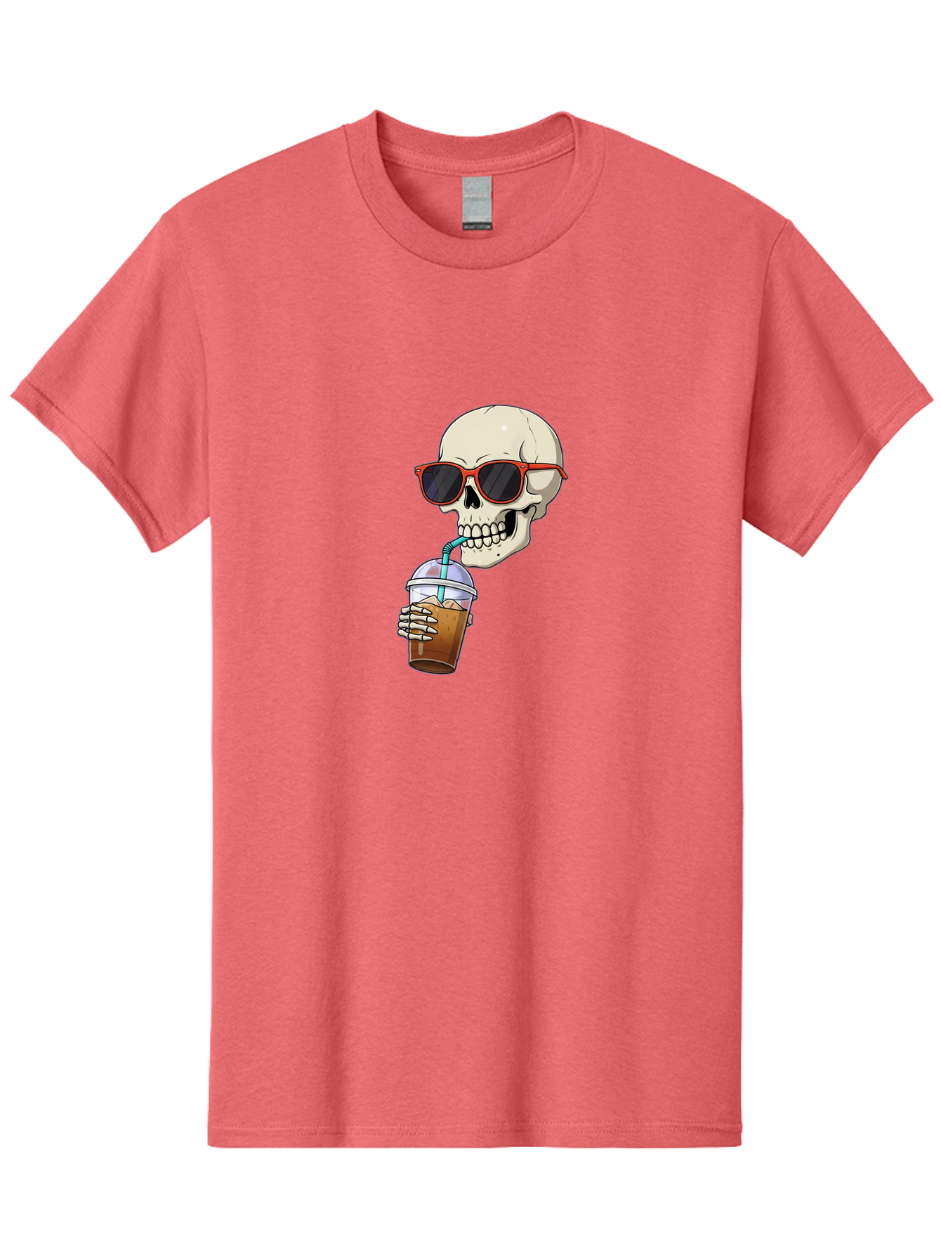 Skull-With-Sunglasses-Drinking Men'S Graphic Tee, 100% Cotton, Comfortable Casual Summer Wear, Machine Washable, Vintage Camera, Old Camera, Antique Camera, Black Camera, Classic Photography, Photography Equipment, Nostalgic Device, Bal327