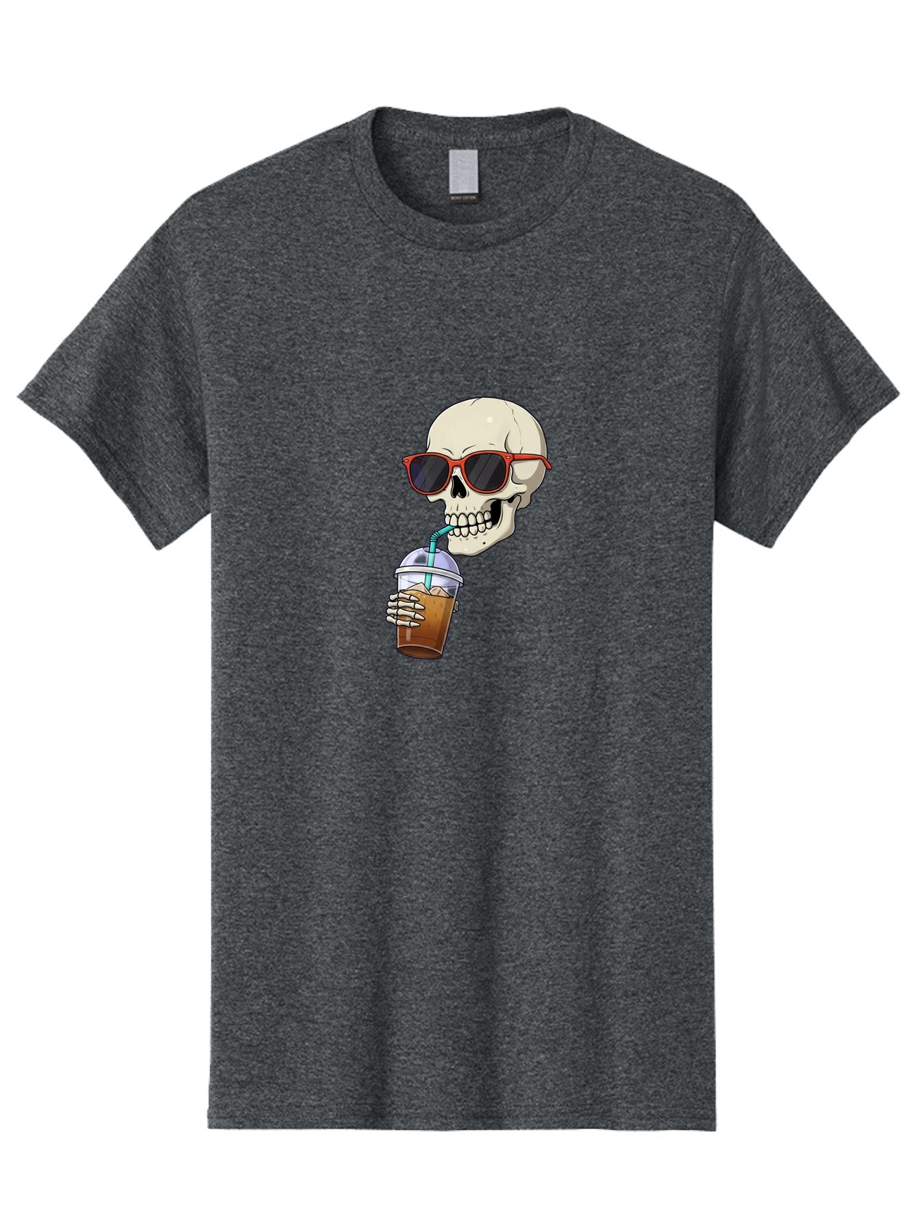 Skull-With-Sunglasses-Drinking Men'S Graphic Tee, 100% Cotton, Comfortable Casual Summer Wear, Machine Washable, Vintage Camera, Old Camera, Antique Camera, Black Camera, Classic Photography, Photography Equipment, Nostalgic Device, Bal327