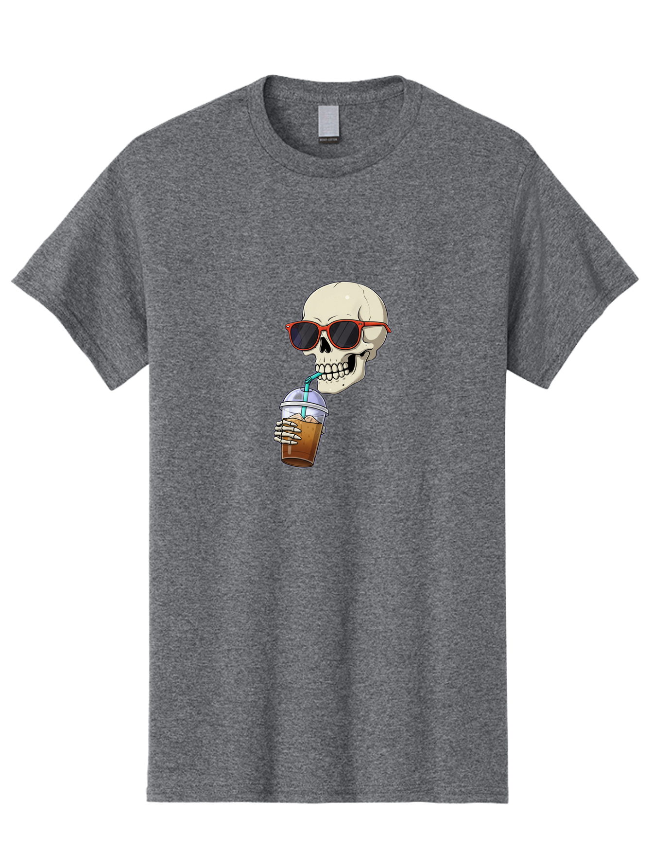 Skull-With-Sunglasses-Drinking Men'S Graphic Tee, 100% Cotton, Comfortable Casual Summer Wear, Machine Washable, Vintage Camera, Old Camera, Antique Camera, Black Camera, Classic Photography, Photography Equipment, Nostalgic Device, Bal327 13