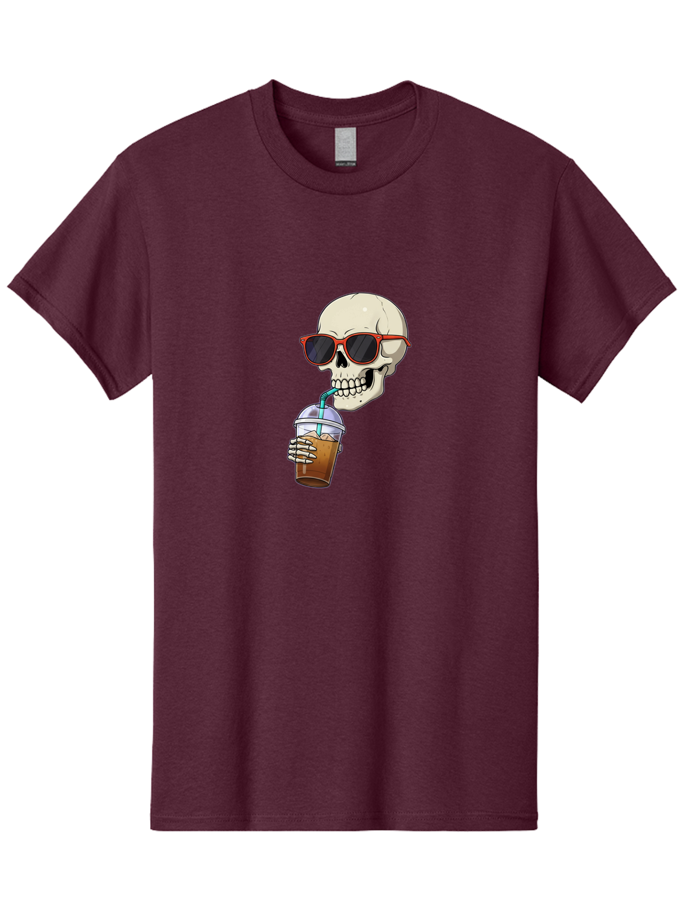 Skull-With-Sunglasses-Drinking Men'S Graphic Tee, 100% Cotton, Comfortable Casual Summer Wear, Machine Washable, Vintage Camera, Old Camera, Antique Camera, Black Camera, Classic Photography, Photography Equipment, Nostalgic Device, Bal327 9