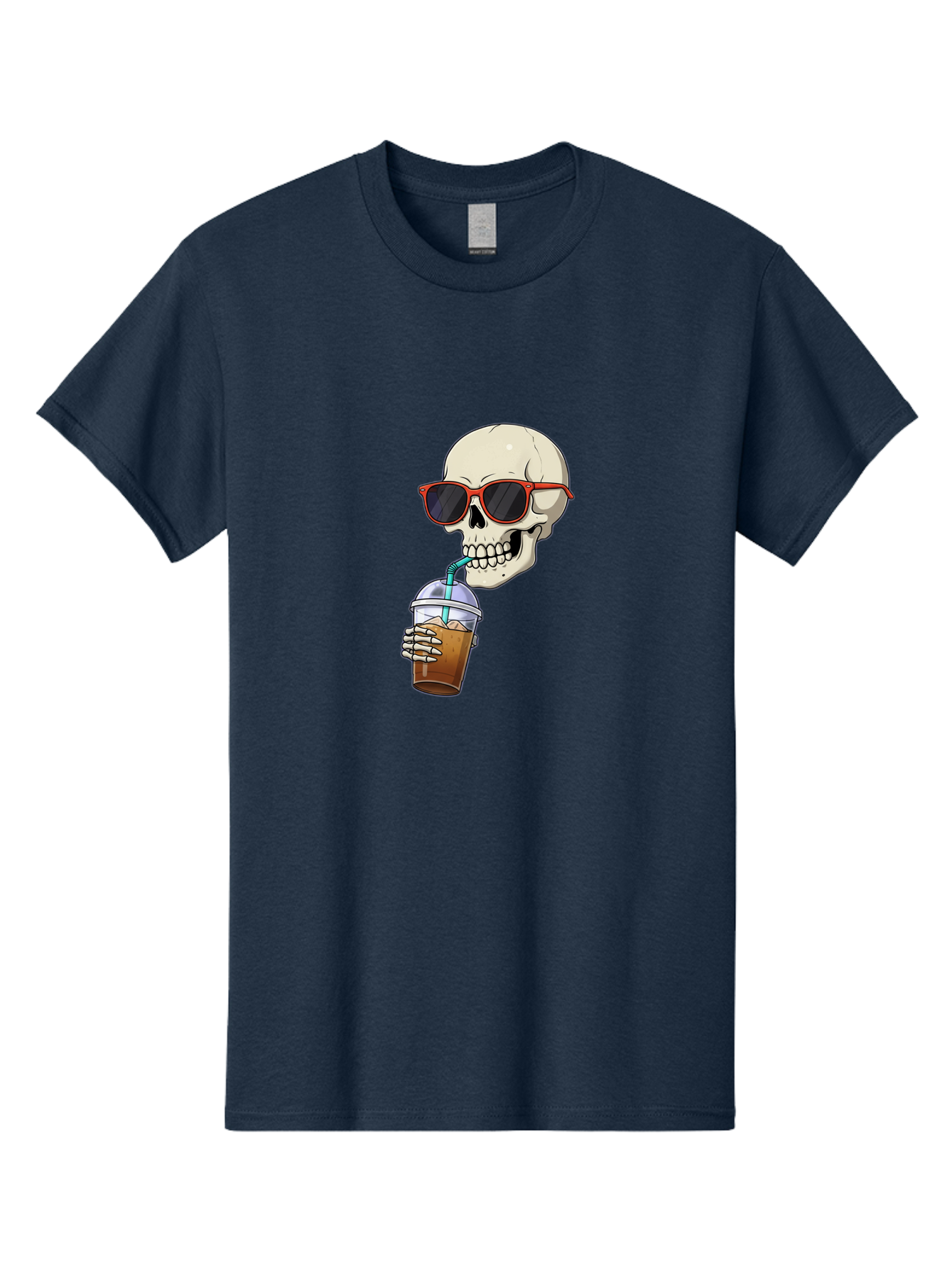Skull-With-Sunglasses-Drinking Men'S Graphic Tee, 100% Cotton, Comfortable Casual Summer Wear, Machine Washable, Vintage Camera, Old Camera, Antique Camera, Black Camera, Classic Photography, Photography Equipment, Nostalgic Device, Bal327 11