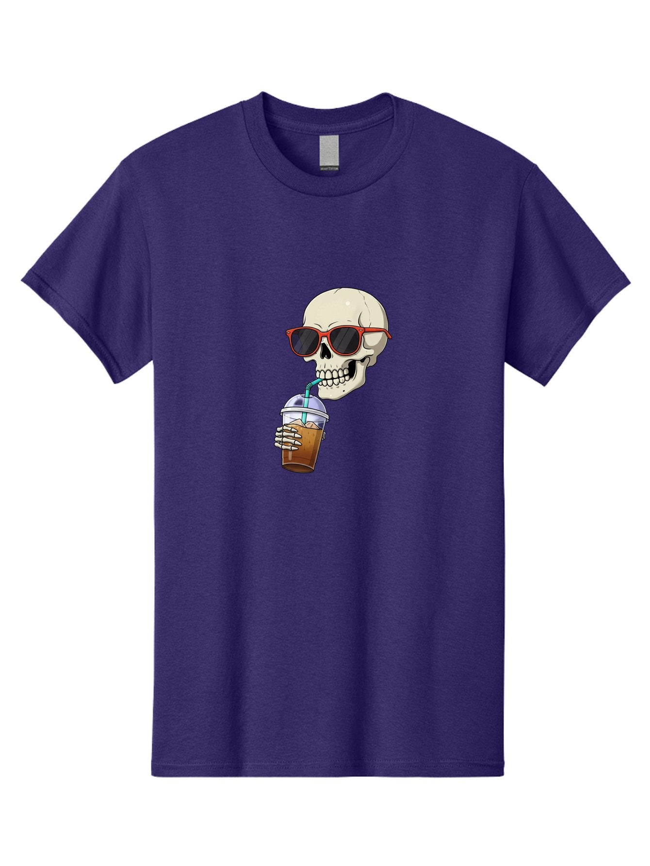 Skull-With-Sunglasses-Drinking Men'S Graphic Tee, 100% Cotton, Comfortable Casual Summer Wear, Machine Washable, Vintage Camera, Old Camera, Antique Camera, Black Camera, Classic Photography, Photography Equipment, Nostalgic Device, Bal327 12