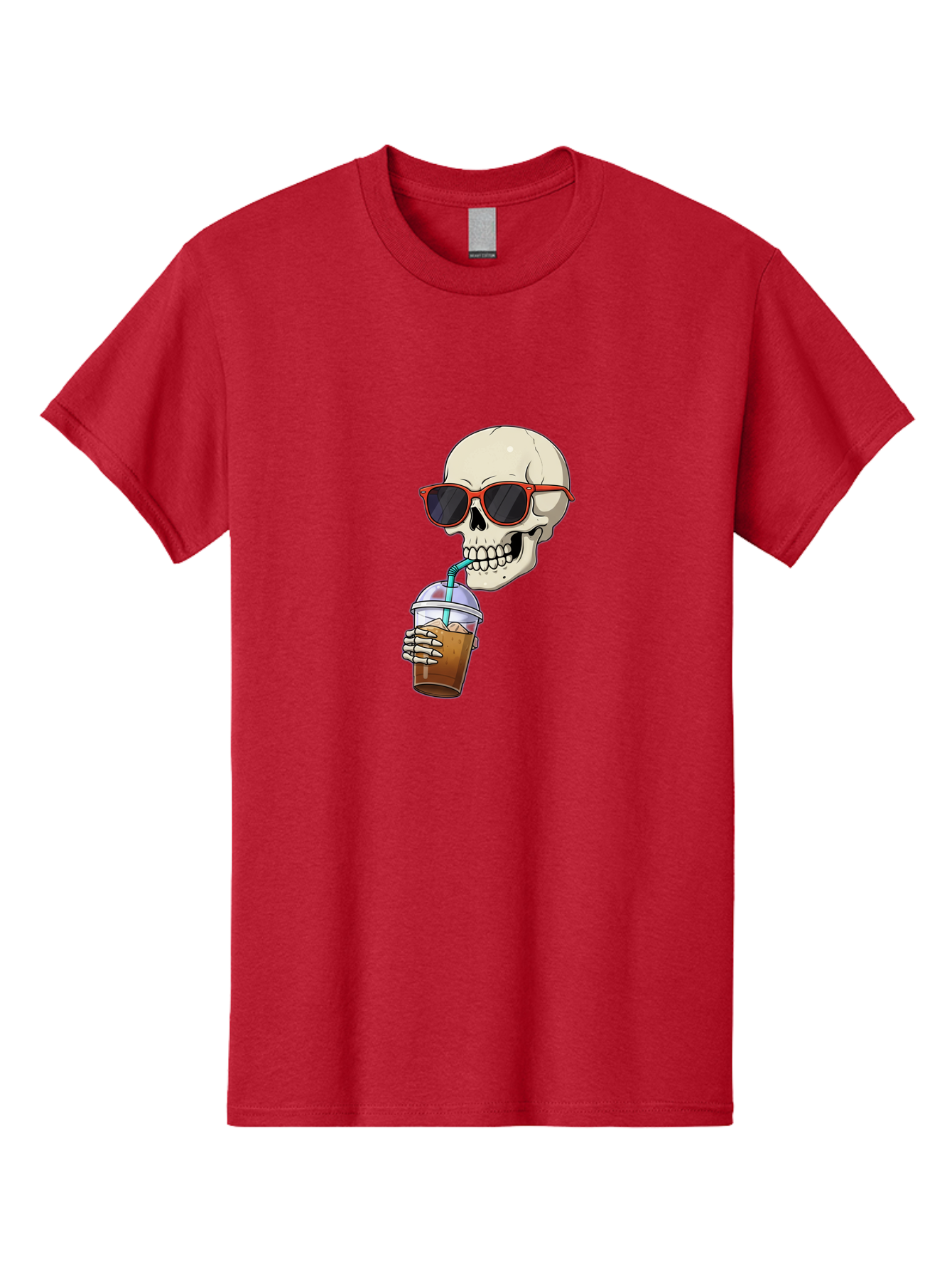 Skull-With-Sunglasses-Drinking Men'S Graphic Tee, 100% Cotton, Comfortable Casual Summer Wear, Machine Washable, Vintage Camera, Old Camera, Antique Camera, Black Camera, Classic Photography, Photography Equipment, Nostalgic Device, Bal327 4