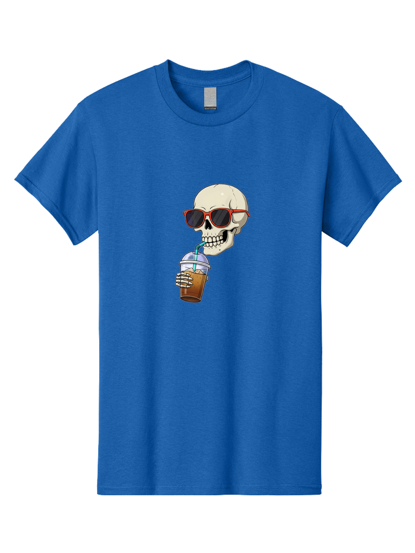 Skull-With-Sunglasses-Drinking Men'S Graphic Tee, 100% Cotton, Comfortable Casual Summer Wear, Machine Washable, Vintage Camera, Old Camera, Antique Camera, Black Camera, Classic Photography, Photography Equipment, Nostalgic Device, Bal327 6