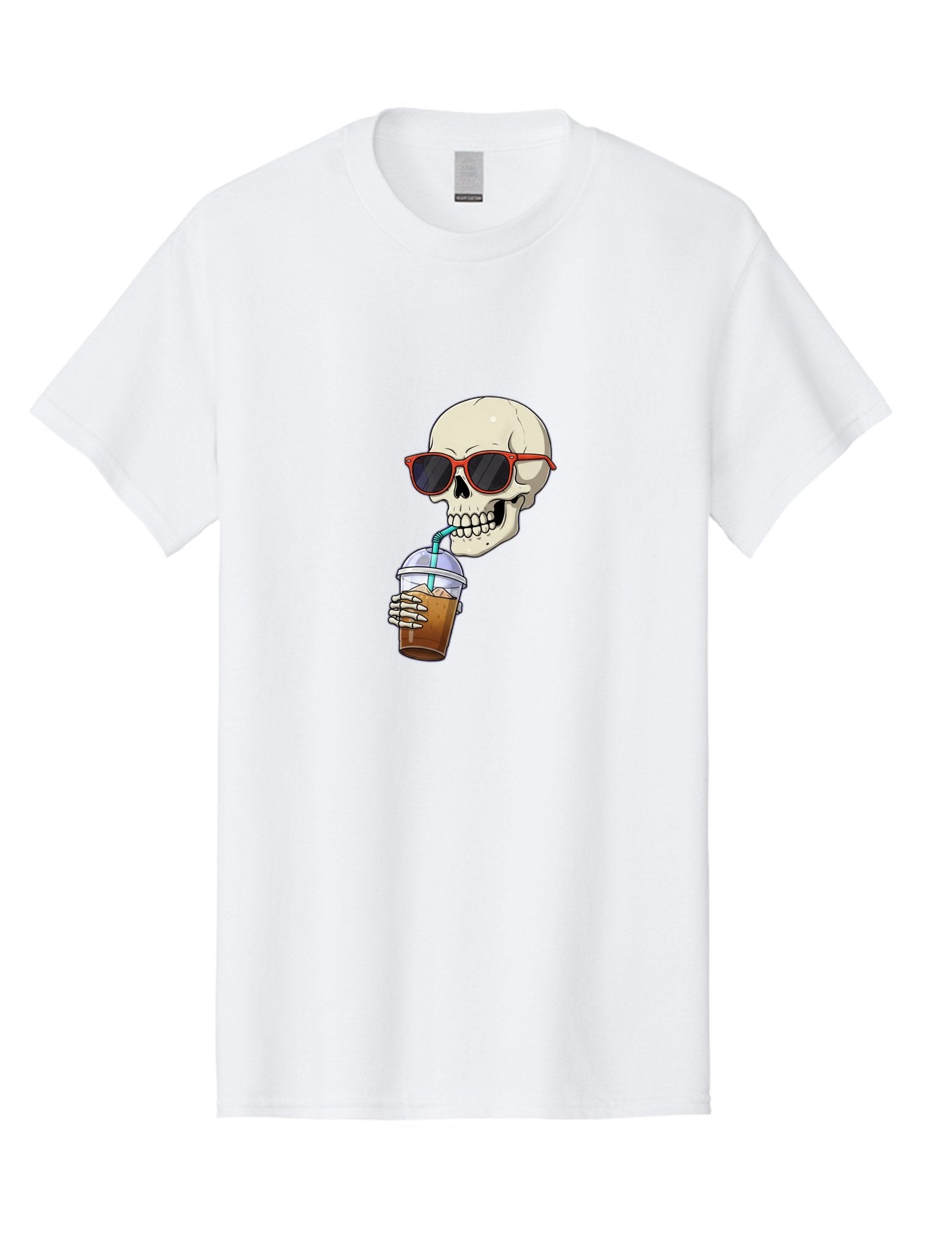 Skull-With-Sunglasses-Drinking Men'S Graphic Tee, 100% Cotton, Comfortable Casual Summer Wear, Machine Washable, Vintage Camera, Old Camera, Antique Camera, Black Camera, Classic Photography, Photography Equipment, Nostalgic Device, Bal327 5