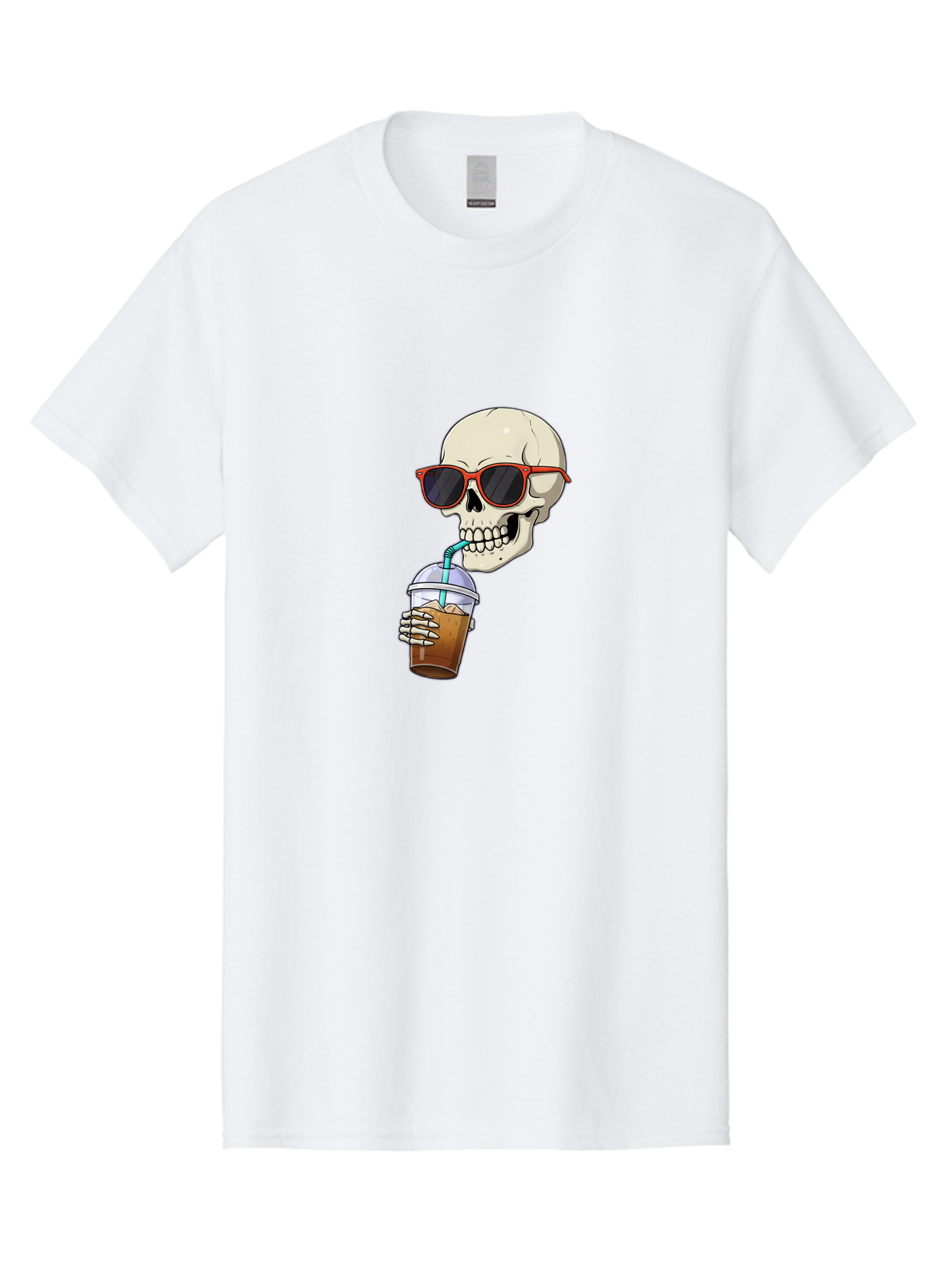 Skull-With-Sunglasses-Drinking Men'S Graphic Tee, 100% Cotton, Comfortable Casual Summer Wear, Machine Washable, Vintage Camera, Old Camera, Antique Camera, Black Camera, Classic Photography, Photography Equipment, Nostalgic Device, Bal327 8
