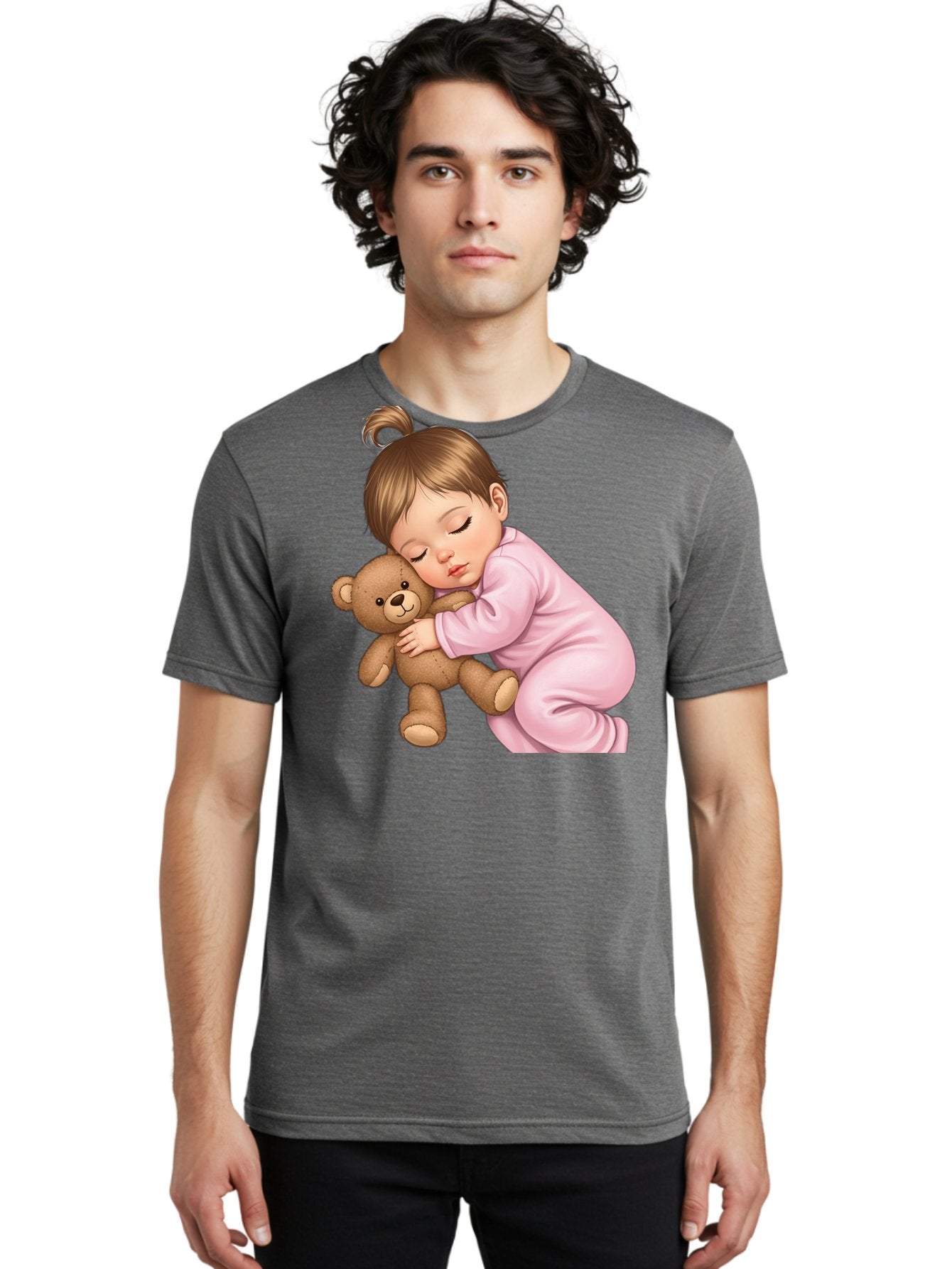 Sleeping-Baby-With-Teddy Men'S Graphic Tee, 100% Cotton, Comfortable Casual Summer Wear, Machine Washable, Vintage Camera, Old Camera, Antique Camera, Black Camera, Classic Photography, Photography Equipment, Nostalgic Device, Film Camera, Bal331 26